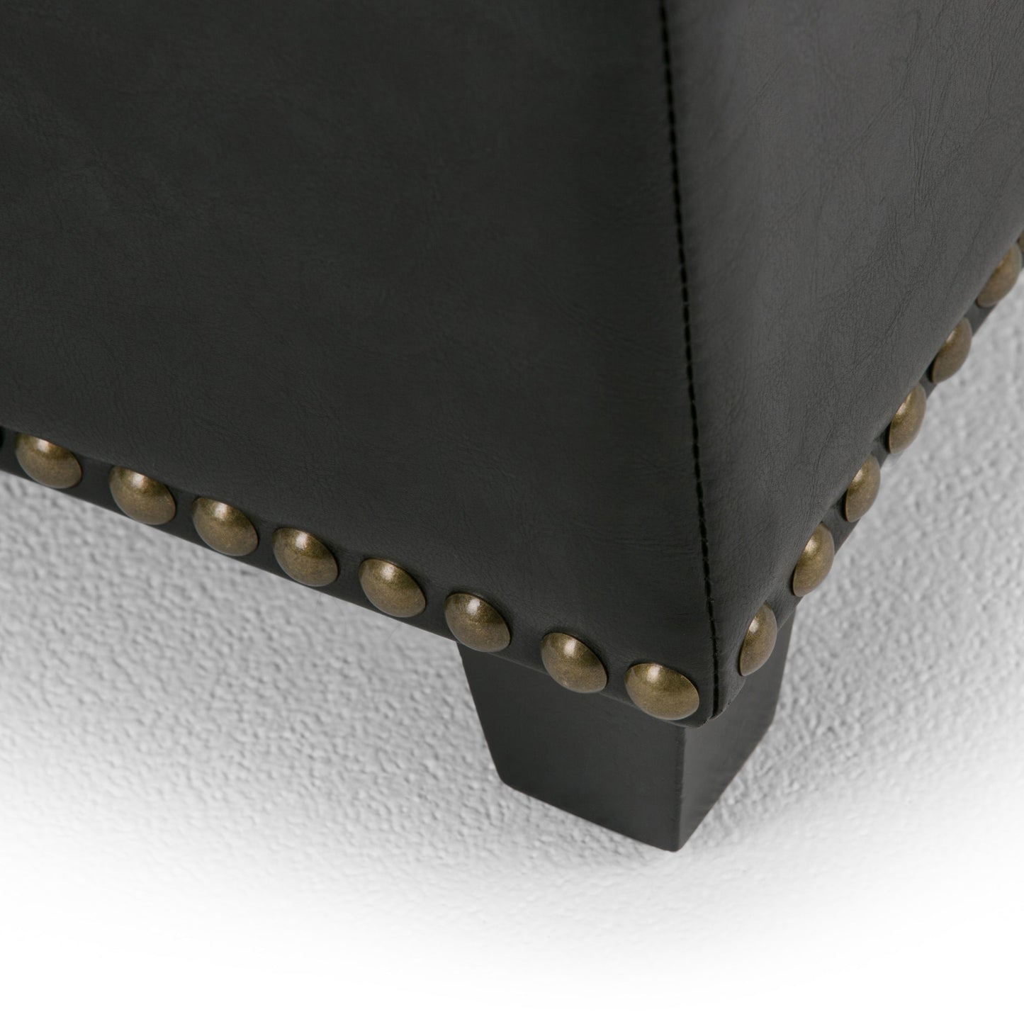 Kingsley - Large Storage Ottoman - Midnight Black