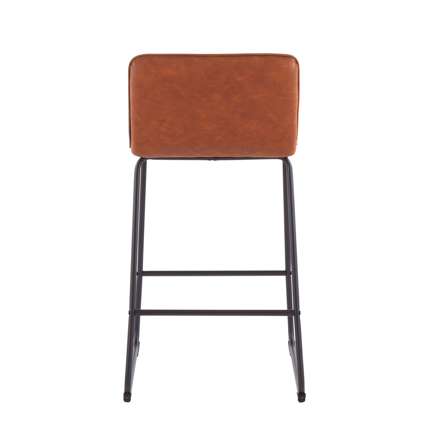Casper - Fixed Height Contemporary Counter Stool (Set of 2) - Black / Camel