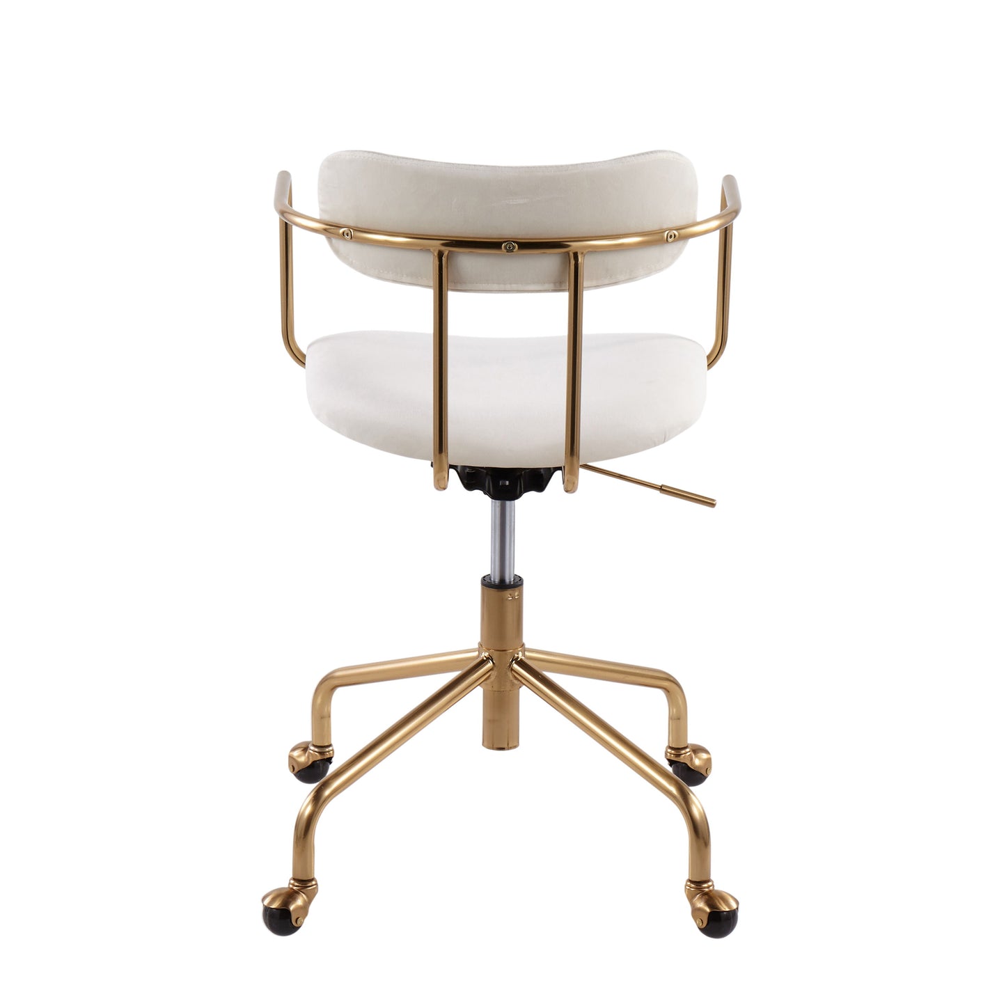 Demi - Contemporary Office Chair - Gold / Cream