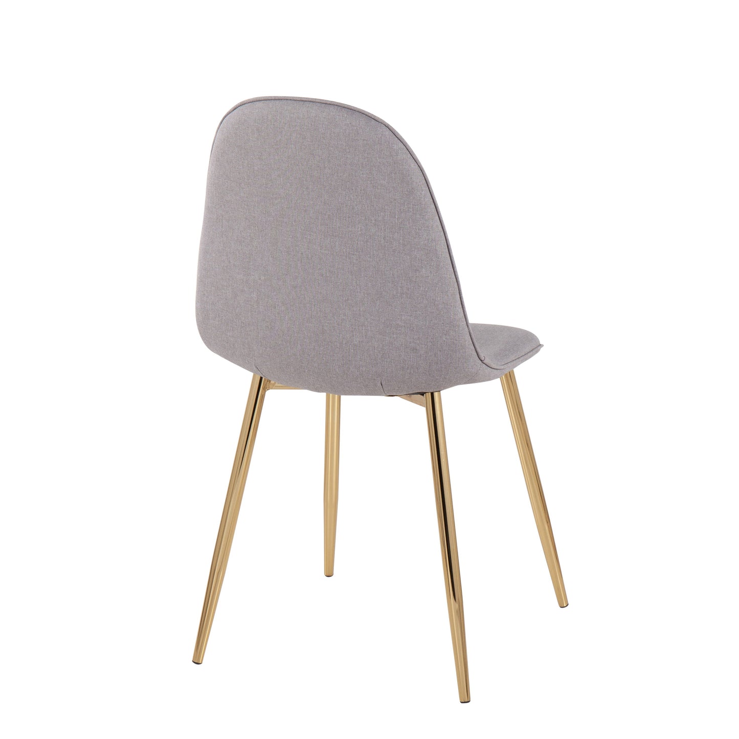 Pebble - Contemporary Chair (Set of 2) - Gold / Light Gray