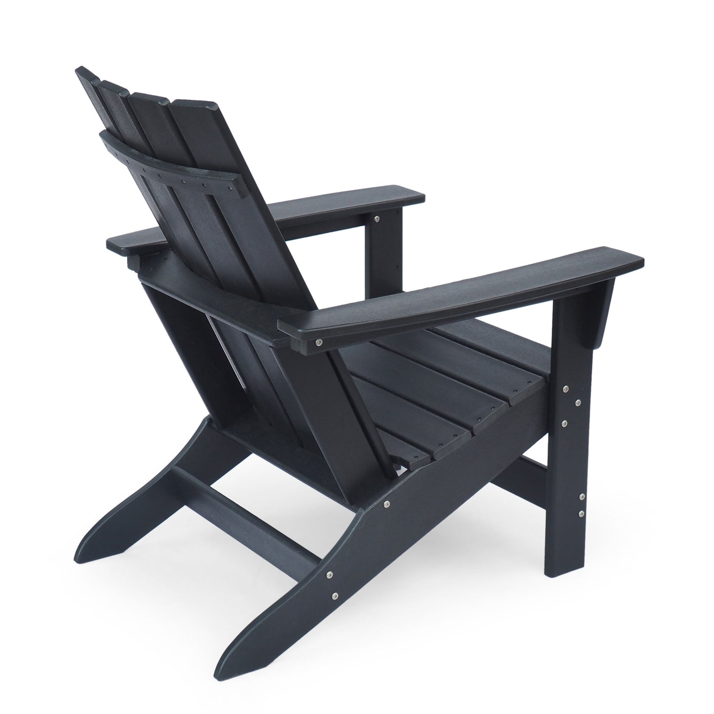 Enigmara - Outdoor High Density Resin Adirondack Chair - Black