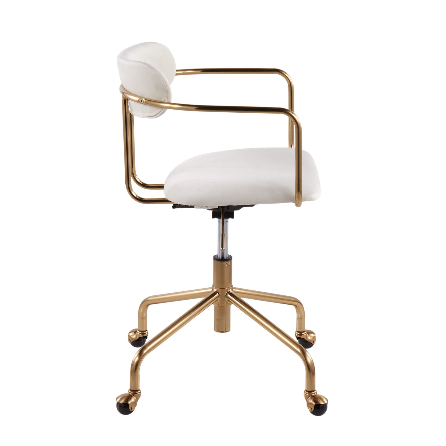 Demi - Contemporary Office Chair - Gold / Cream