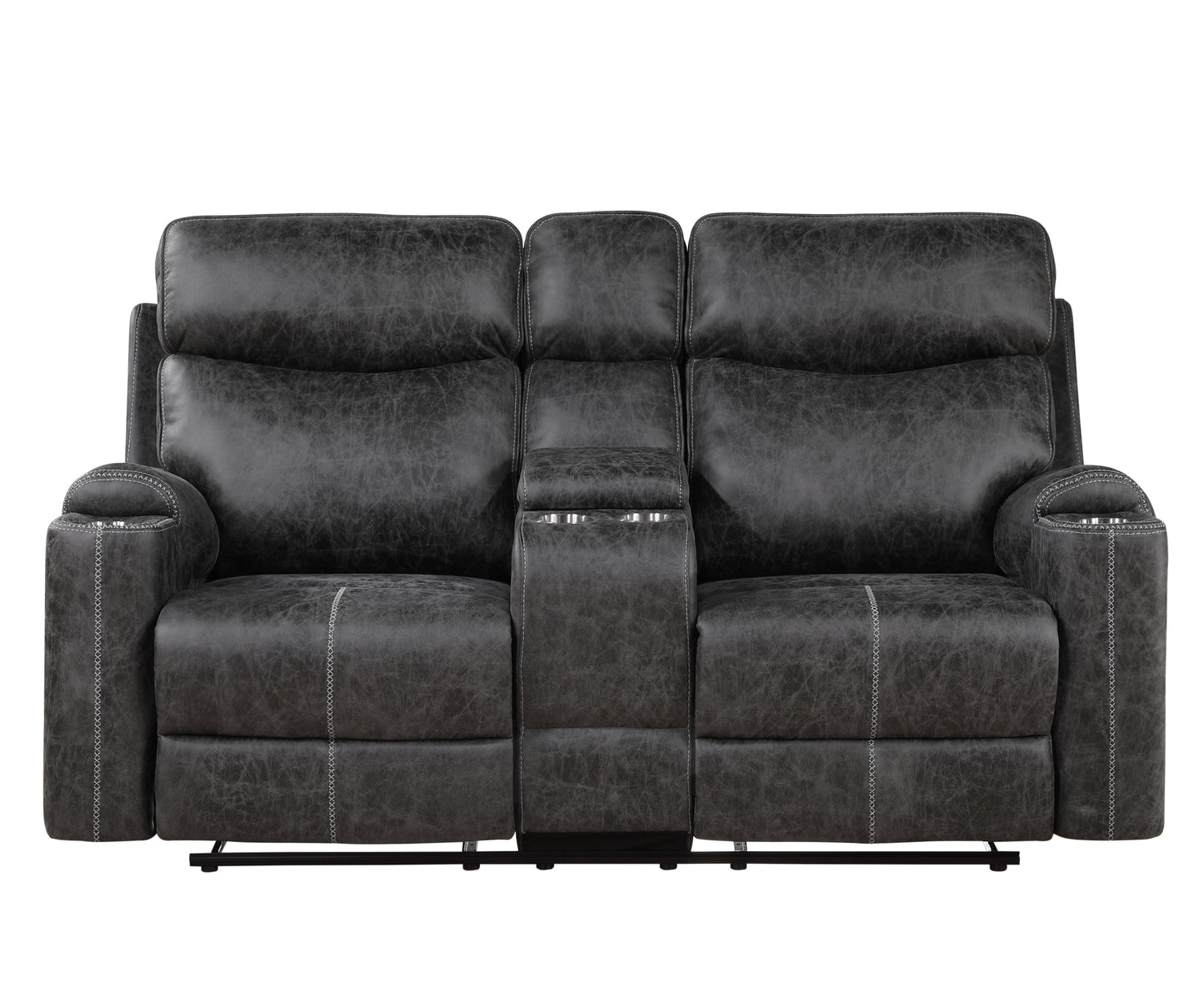 Hirah - 3 Piece Living Room Set - Dark Gray