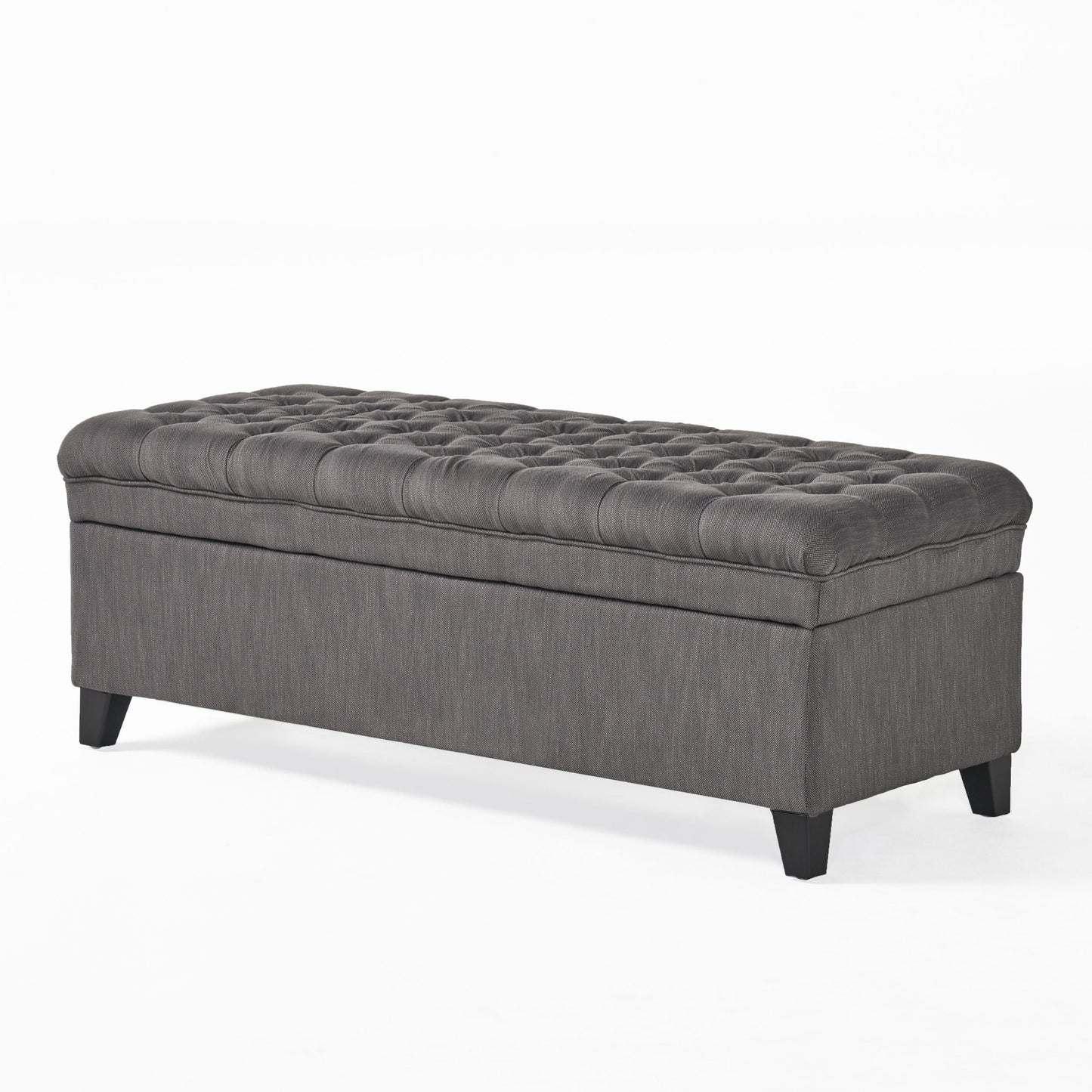 Juliana - Stylish Storage Ottoman With Extra Seating - Gray
