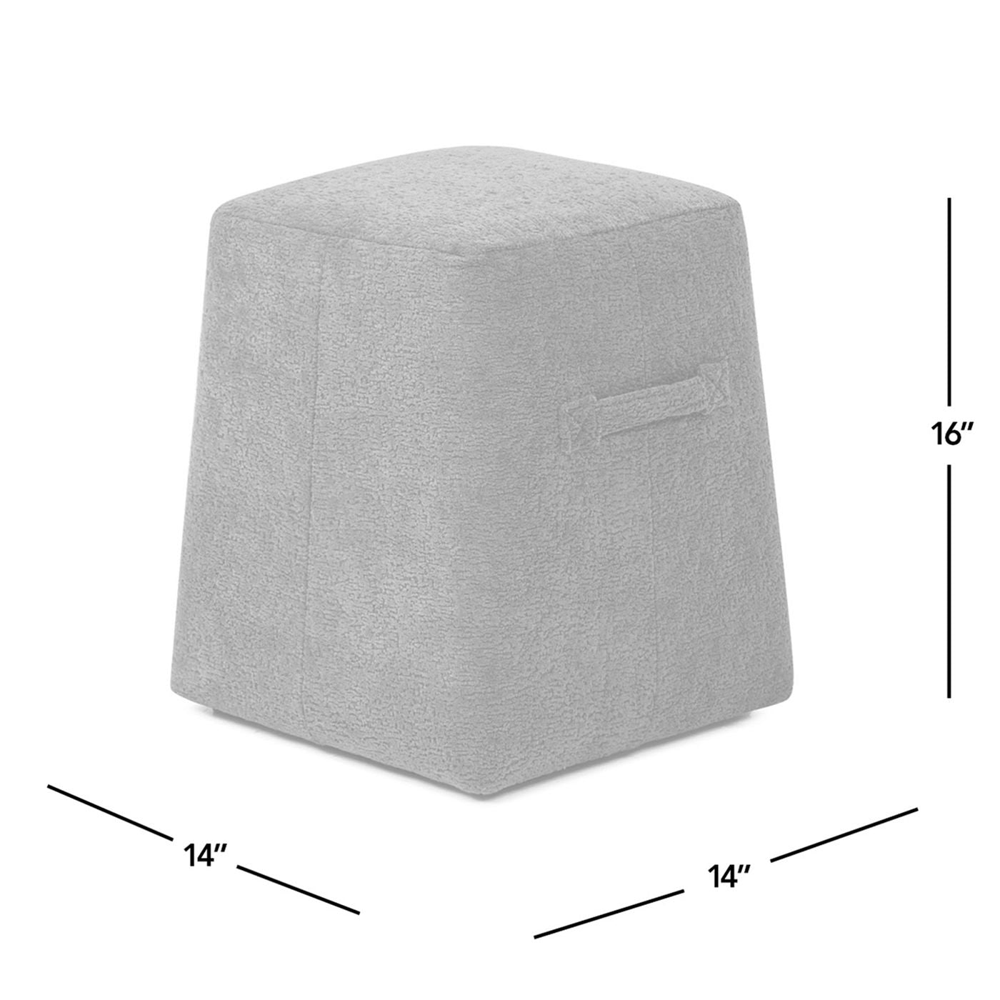Clyde - Tapered Square Upholstered Ottoman - Moss Green