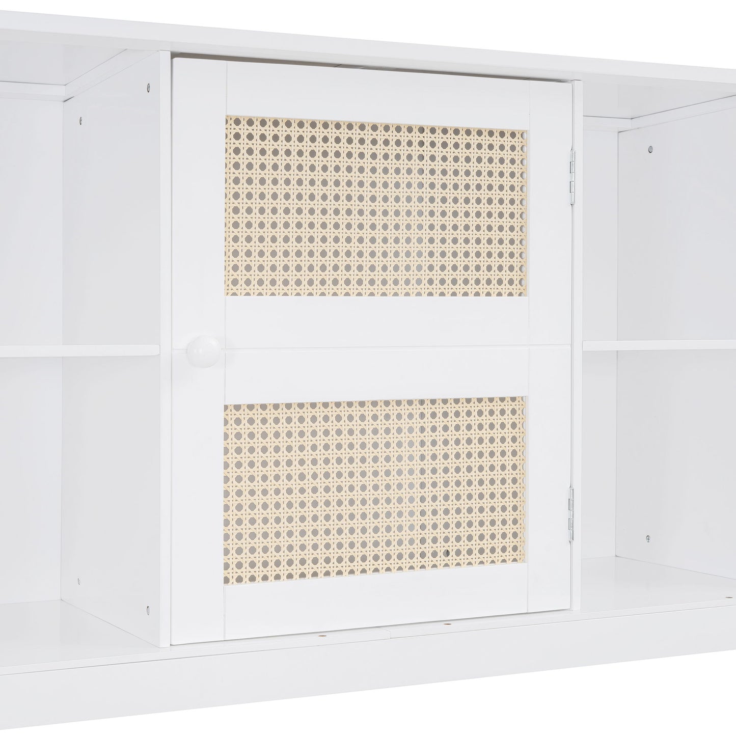 Full Size Wooden Daybed & Twin Size Trundle, And All In One Cabinet And Shelf - White