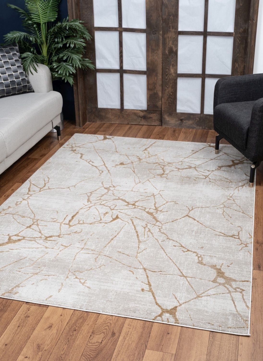 Elegance - 7'10" X 10'3" Area Rug - Gold, Polyester