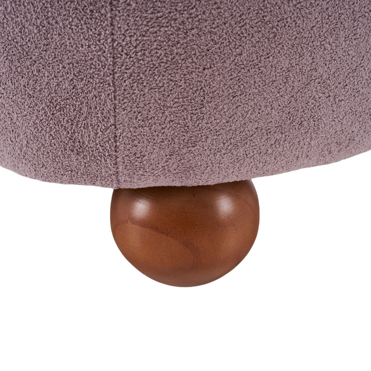 Modern Low Back Accent Chair, Upholstered Armless Living Room Chairs, Round Pine Wood Feet, For Small Living Spaces, Living Room - Purple