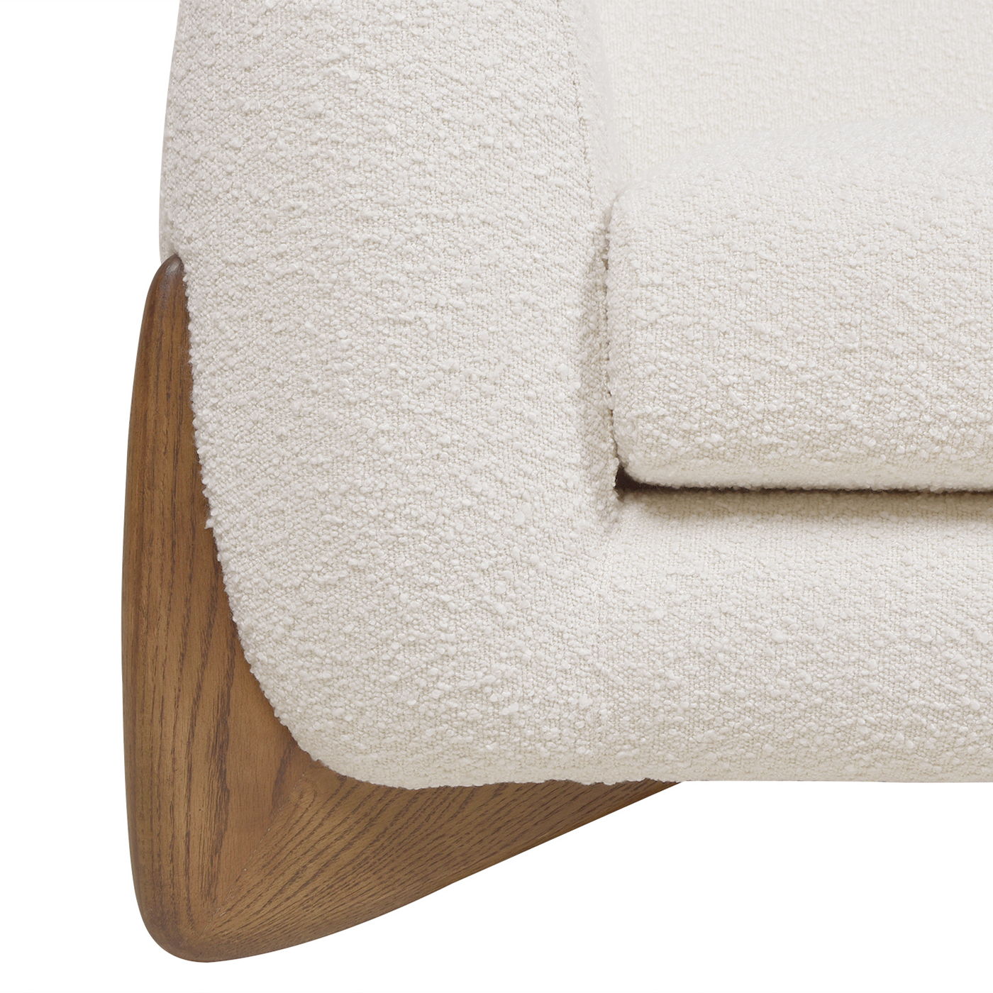 Alpine - Sherpa Arm Chair - Ivory White