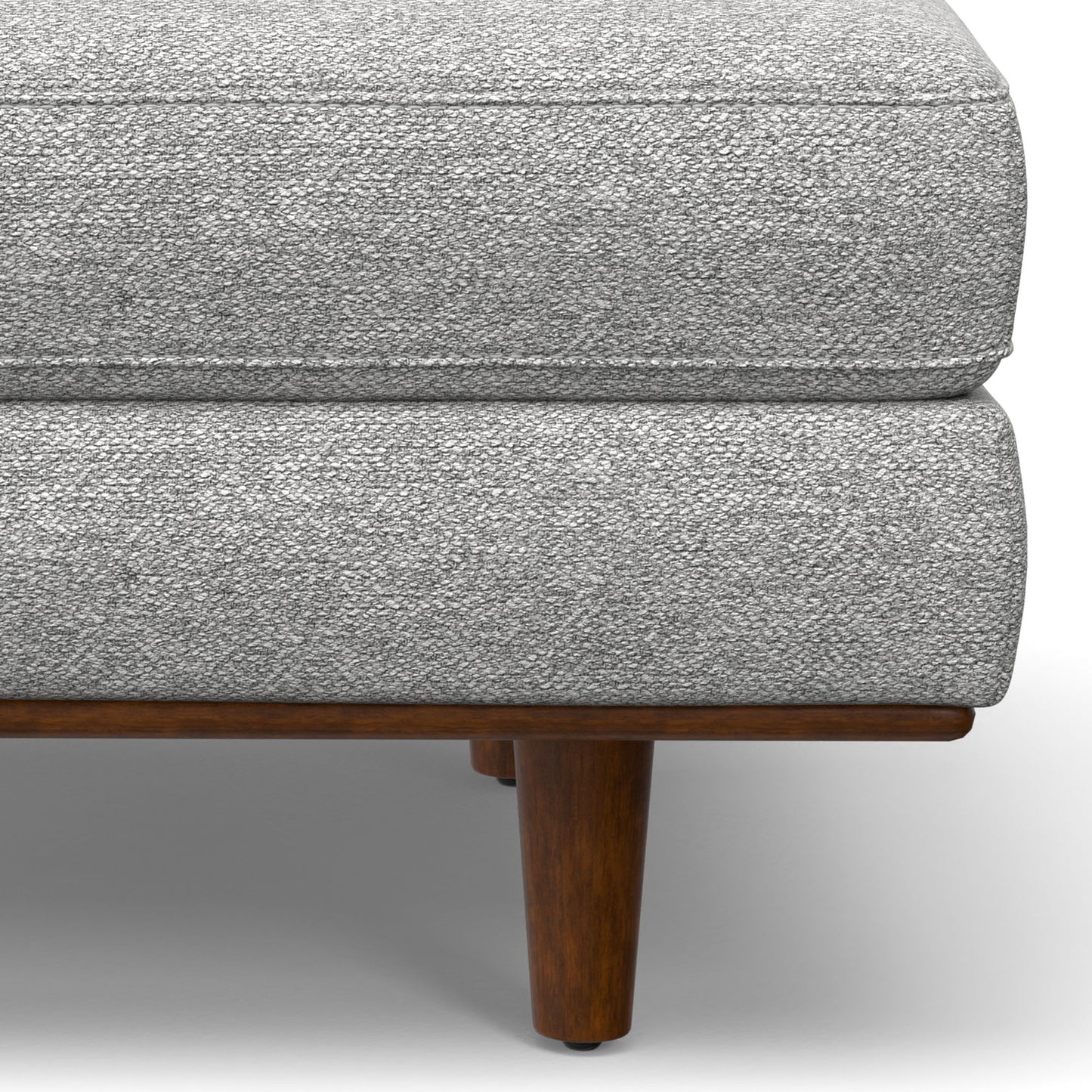 Morrison - Large Rectangular Ottoman - Mist Gray