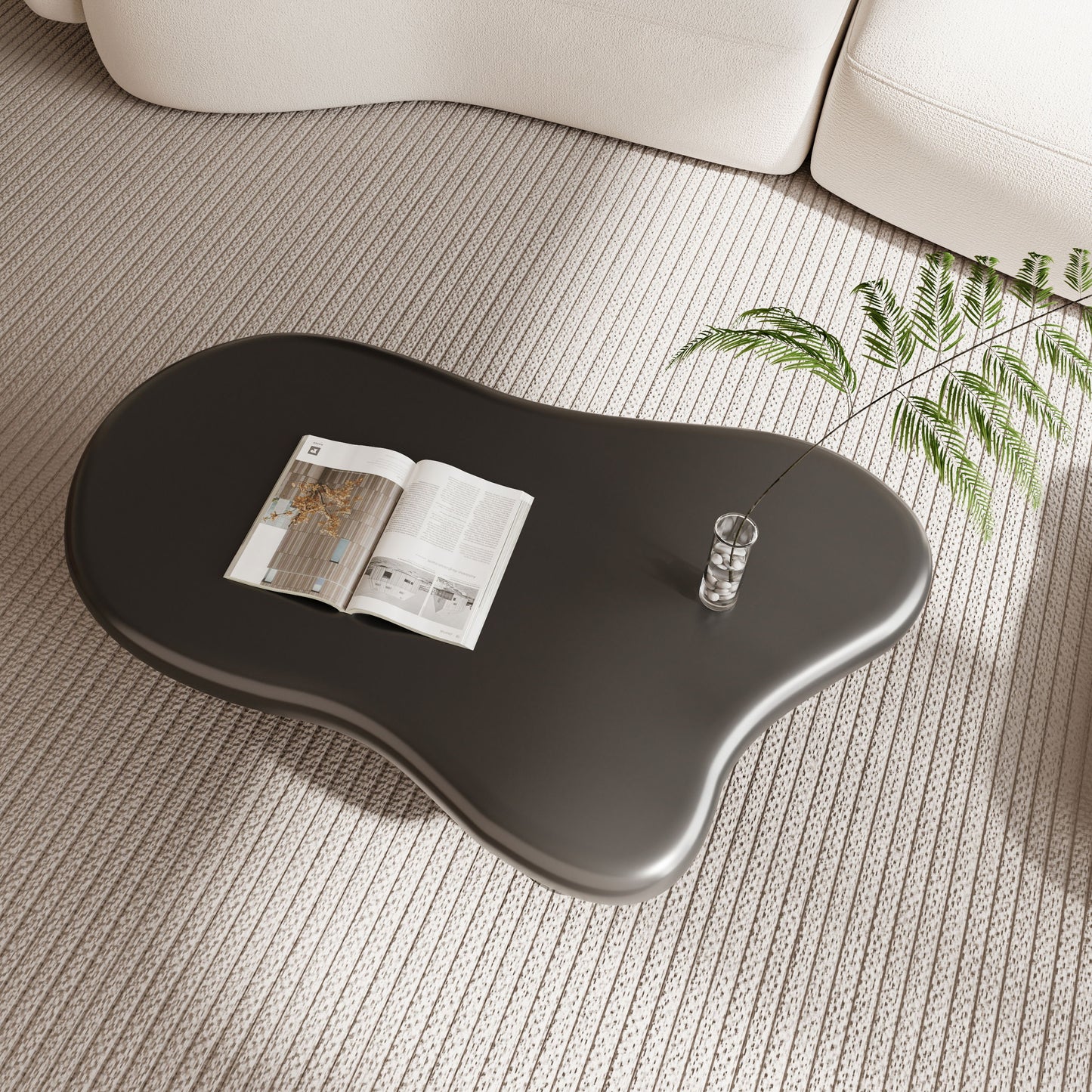 Cloud Shaped, Coffee Table For Living Room - Matte Black