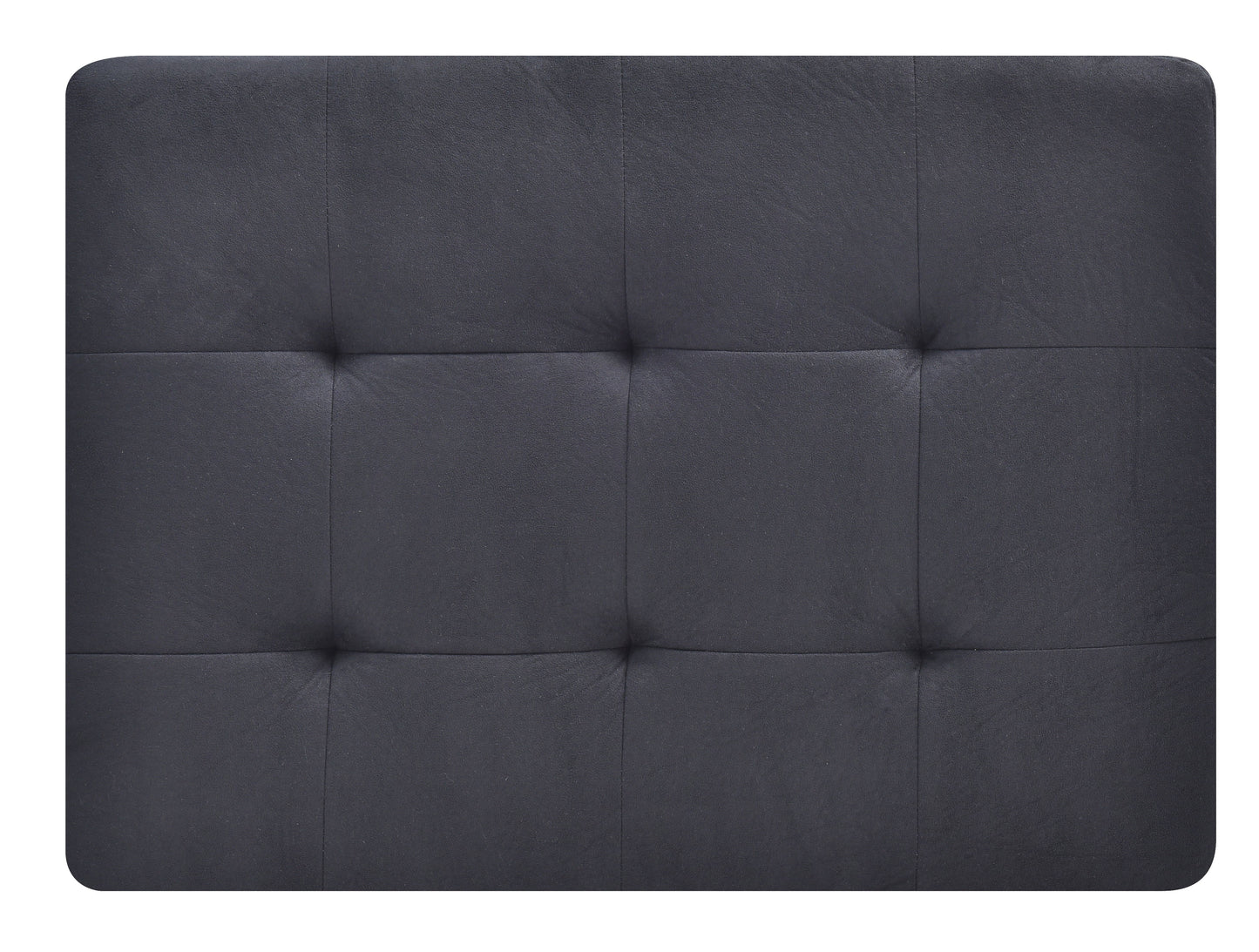 Sleek Contemporary Upholstered Ottoman - Black