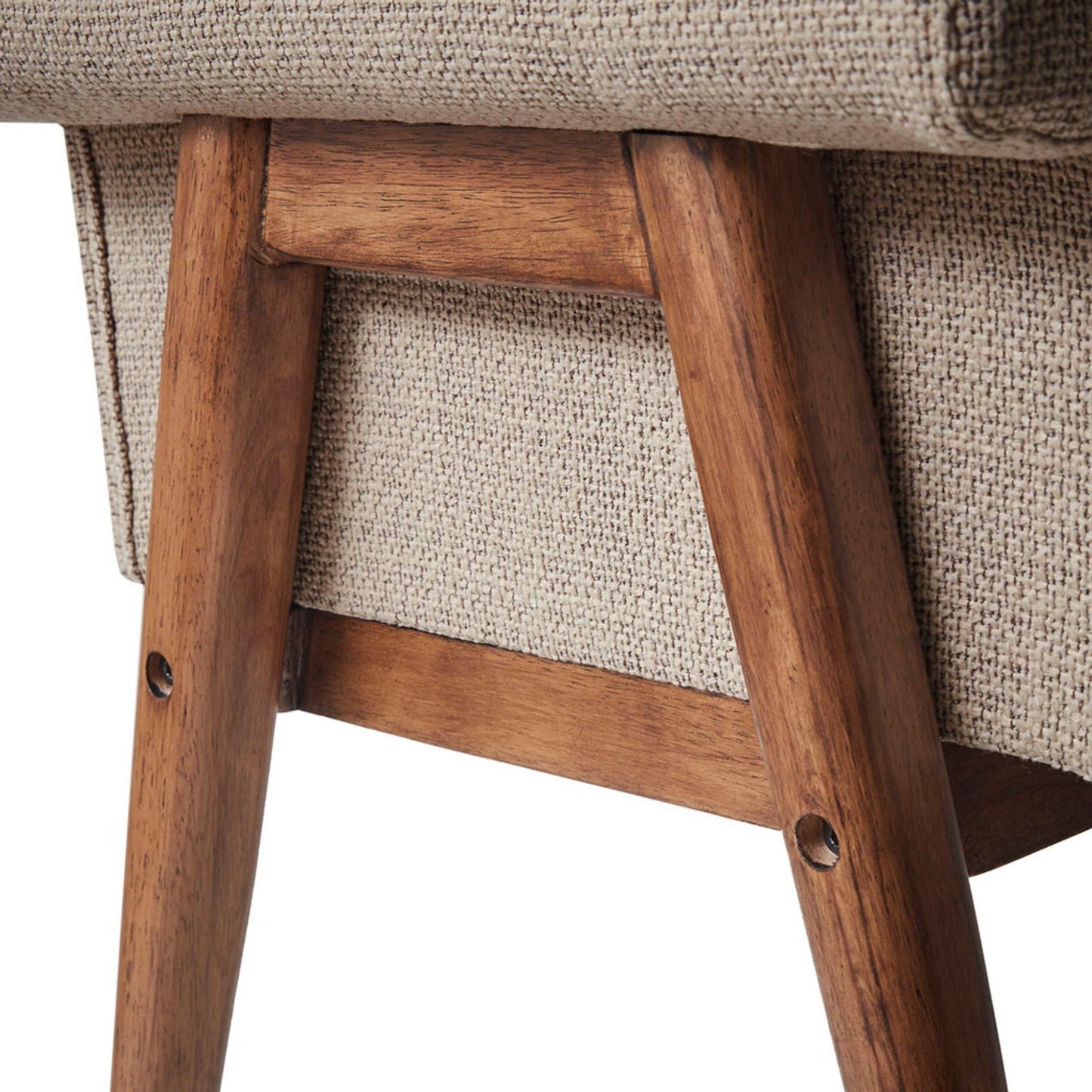 Accent Bench With Button Tufted Seat - Tan