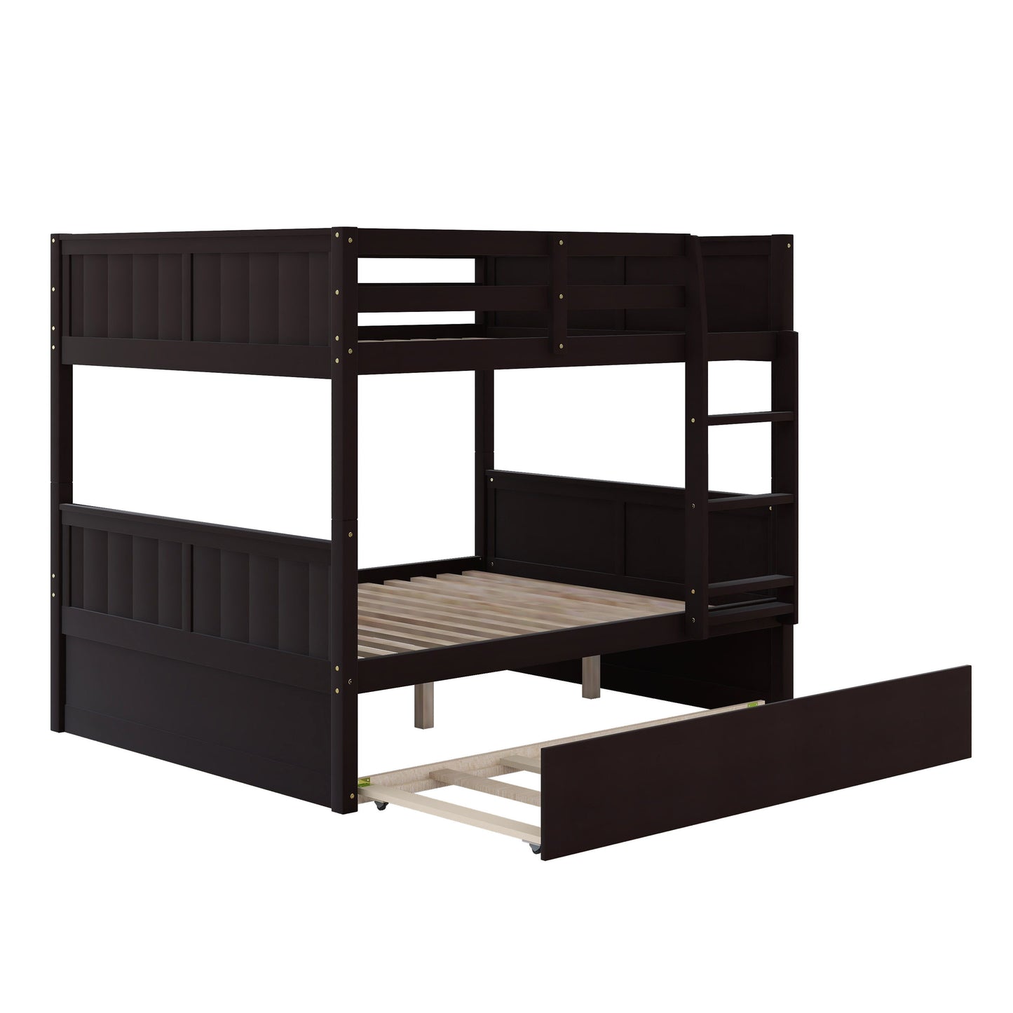 Full Over Full Bunk Bed With Twin Size Trundle - Espresso