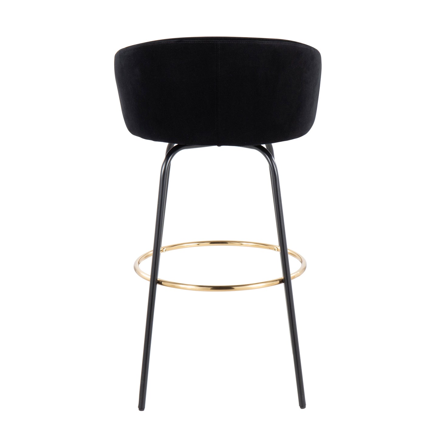 Claire - Contemporary / Glam Barstool With Footrest (Set of 2) - Black