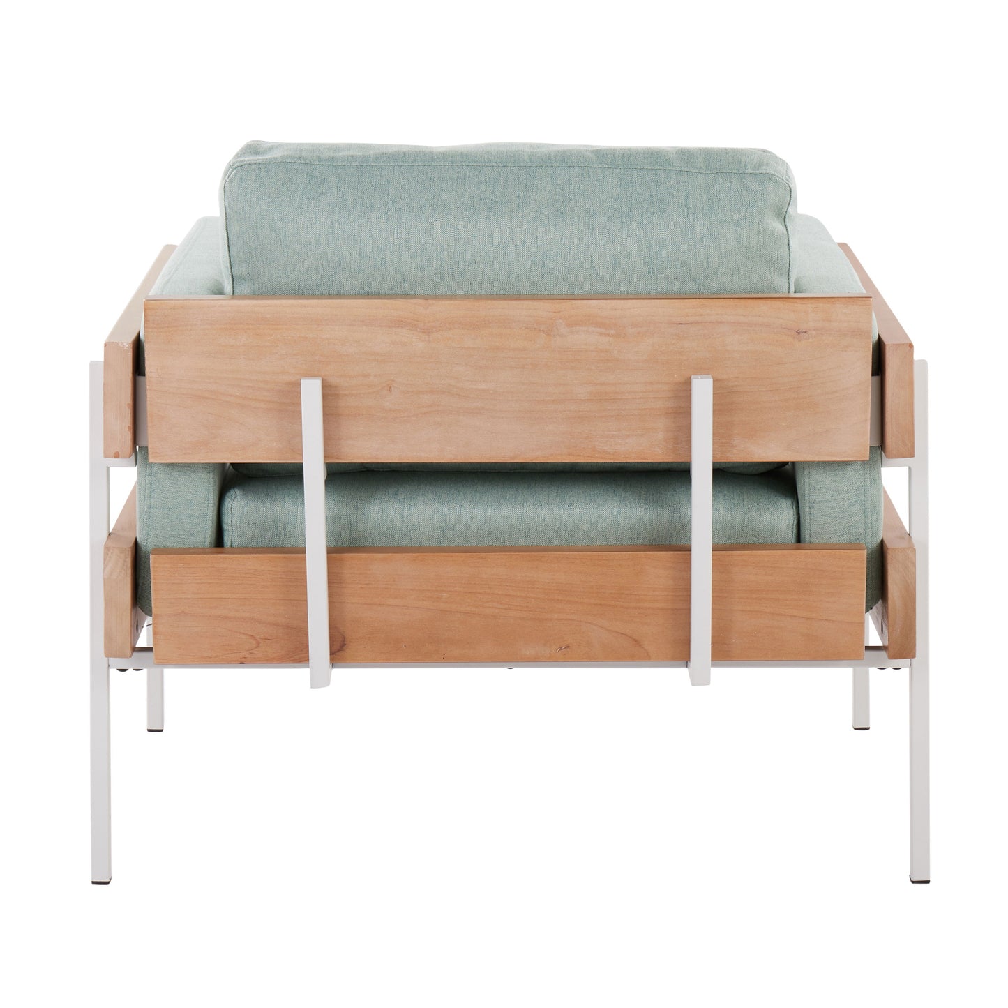 Kari - Farmhouse Chair - White / Natural / Light Green