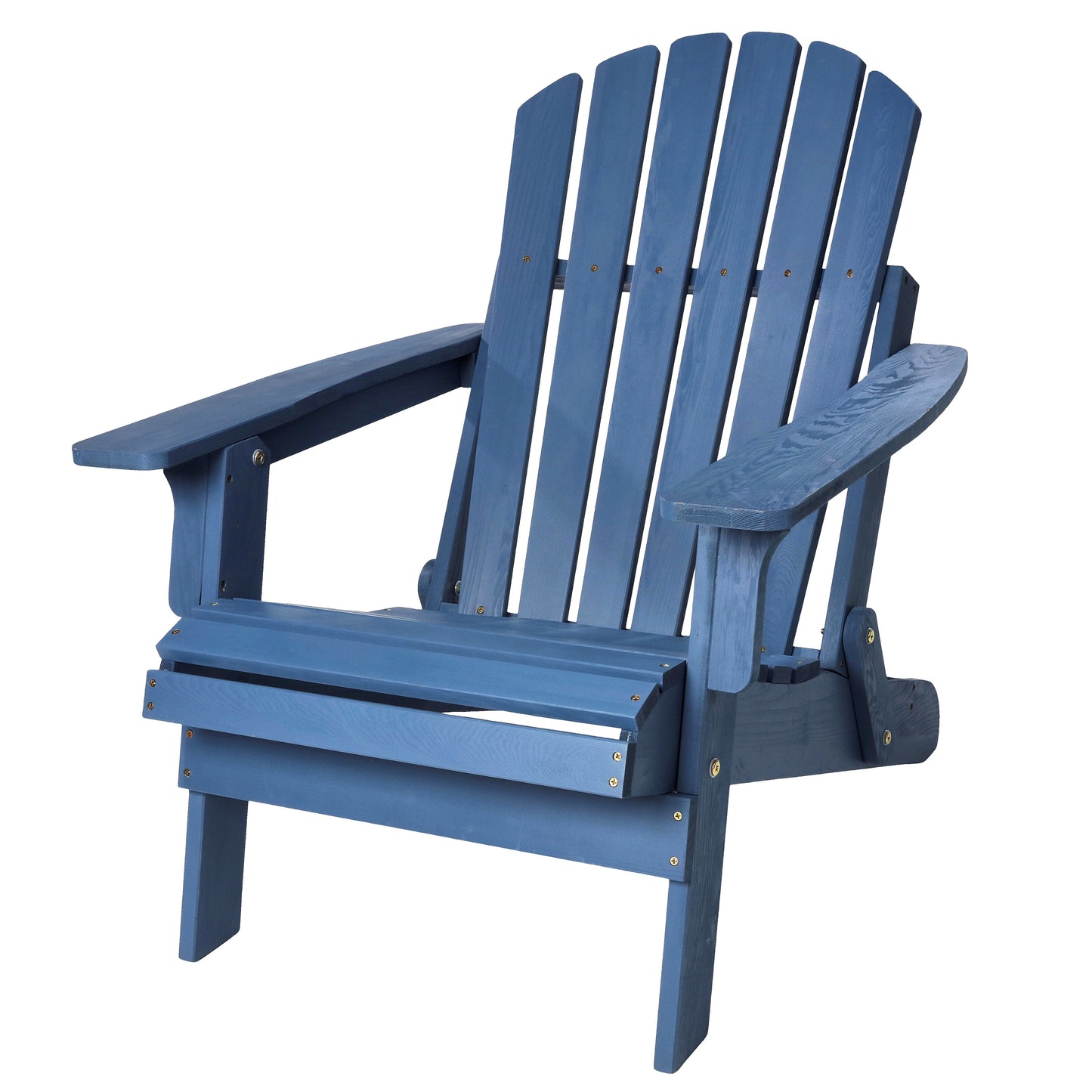 Oversize Outdoor Folding Adirondack Chair, Patio Chair For Garden Backyard Porch Pool Deck Firepit - Blue