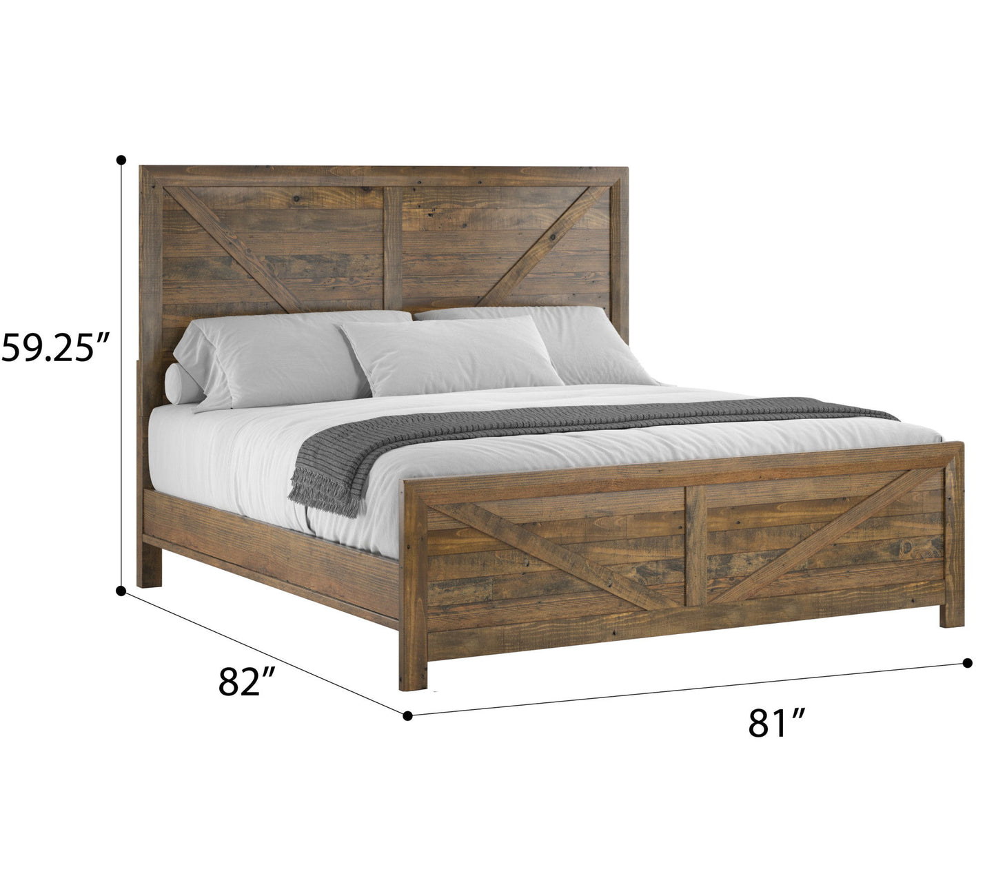 Lisque - King Bed - Brown