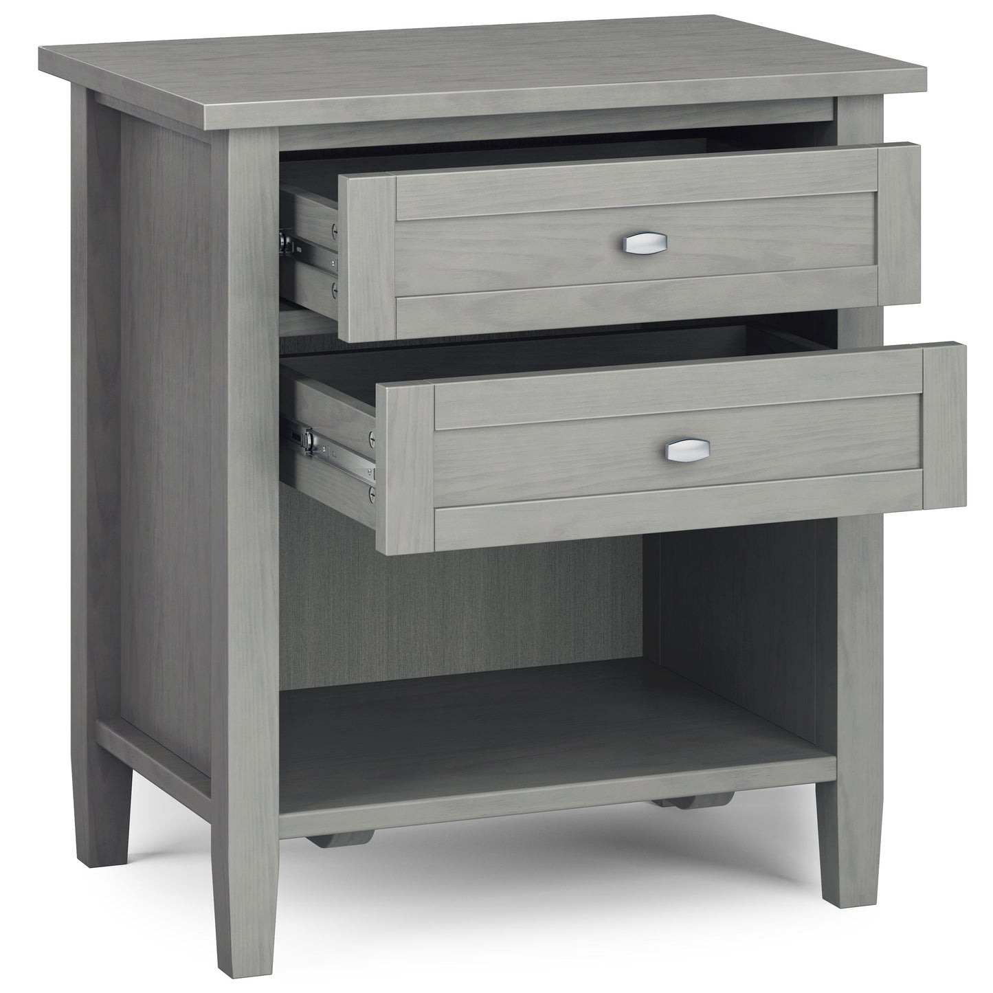 Warm Shaker - Bedside Table - Fog Gray