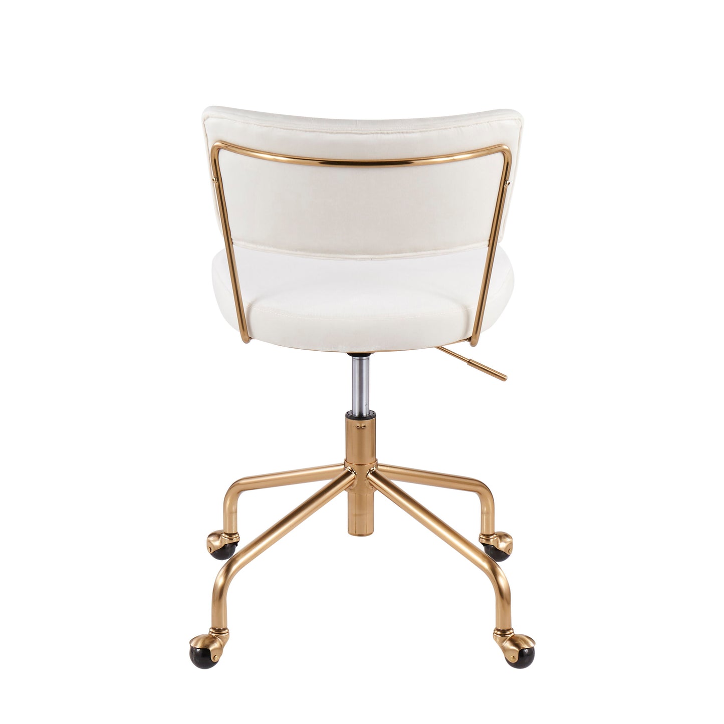 Tania - Contemporary Task Chair - Gold / Cream