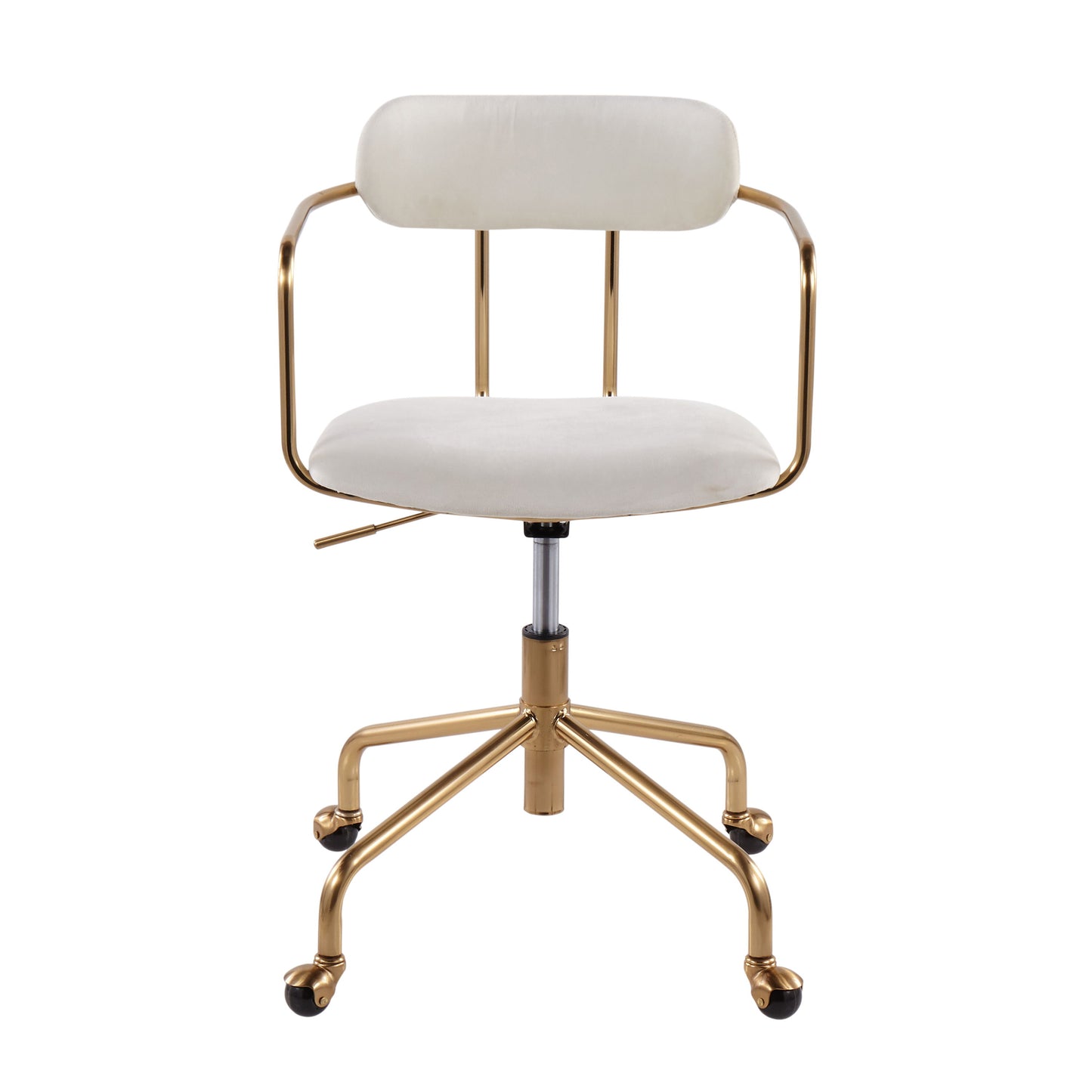 Demi - Contemporary Office Chair - Gold / Cream
