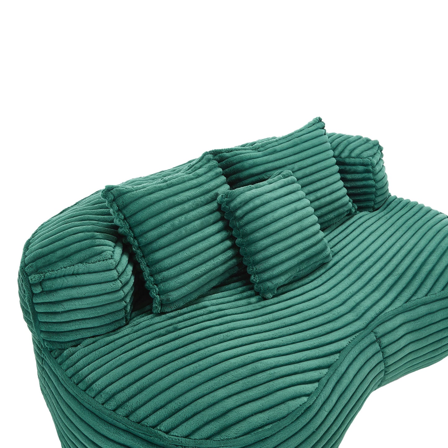 High Back Bean Bag Sofa Lounger For Adults And Kids, Indoor & Outdoor, Durable - Emerald