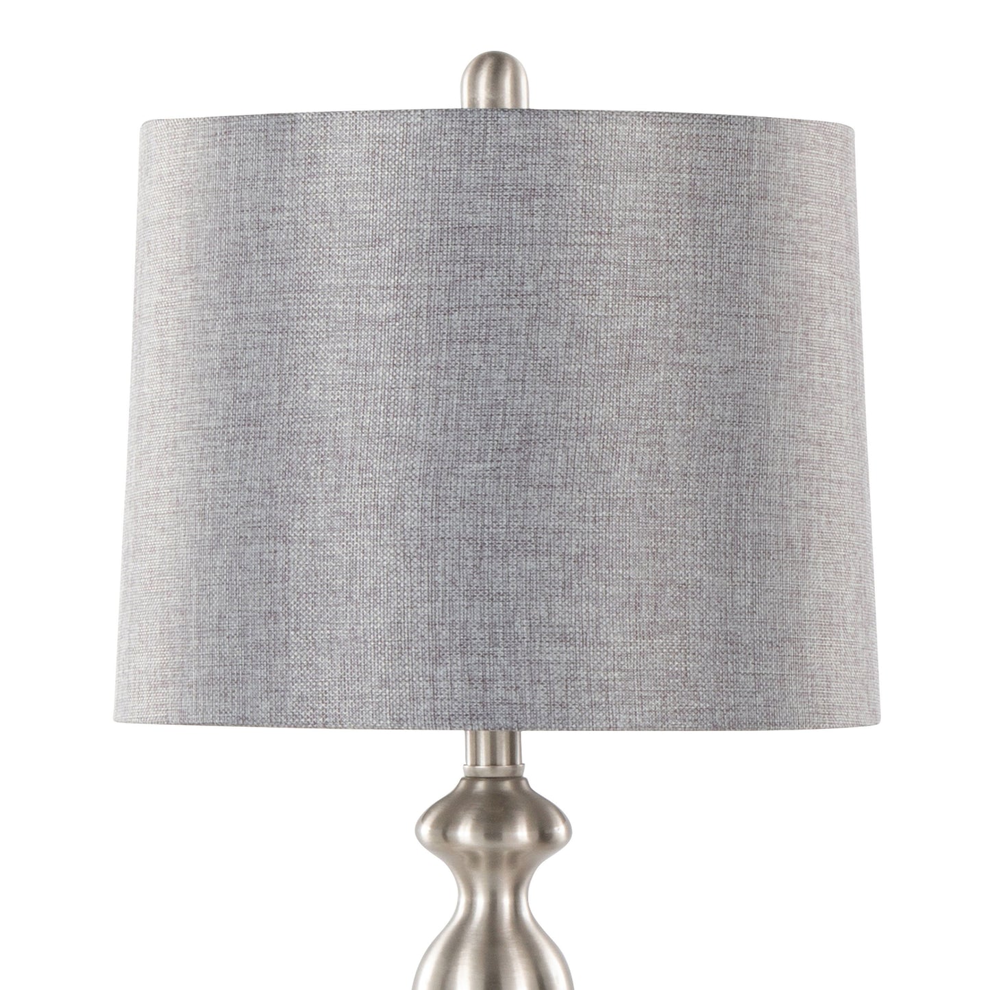 Ashland - Contemporary Table Lamp (Set of 2) - Nickel / Gray