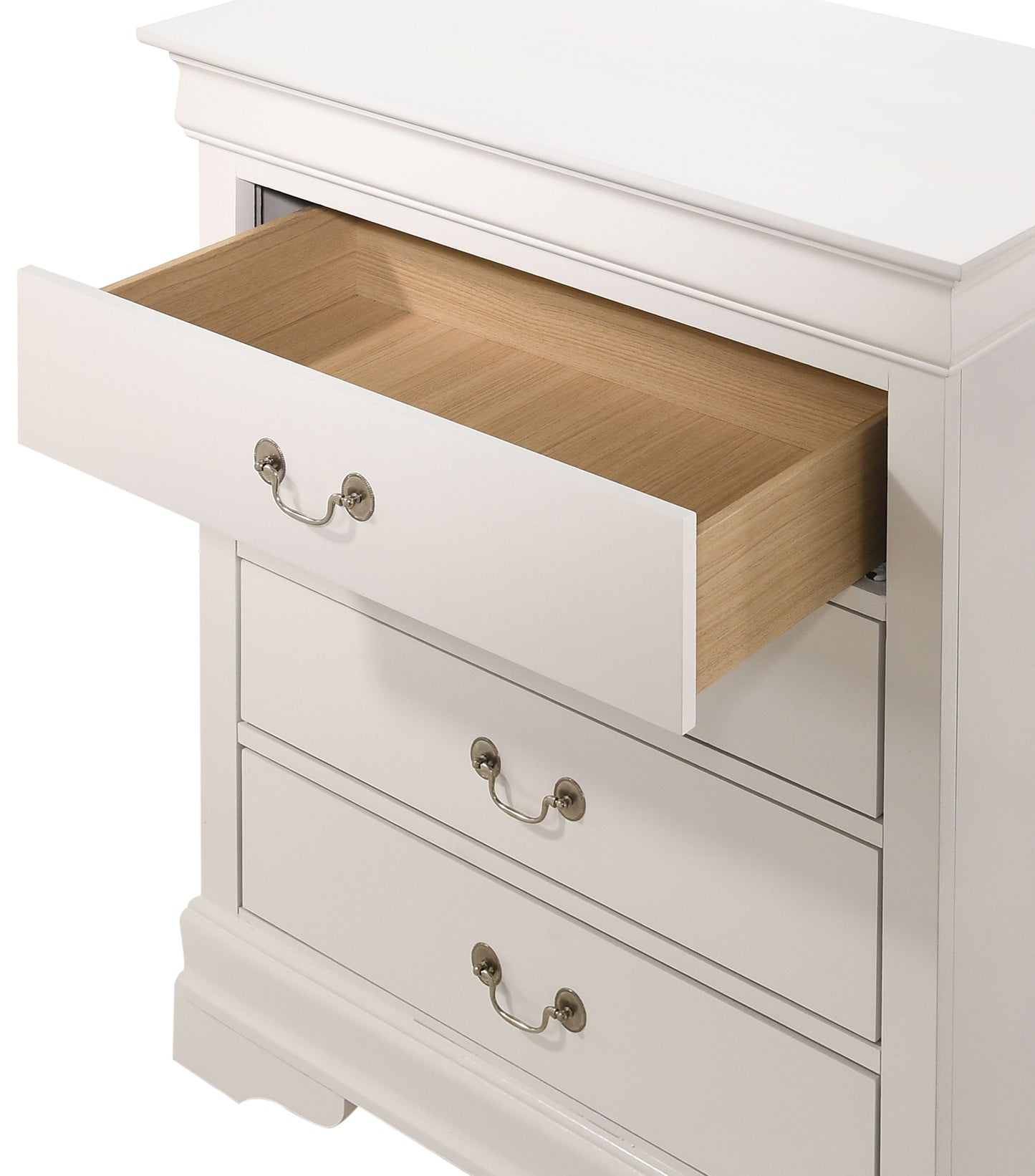 4 Drawer Chest Traditional Style - White