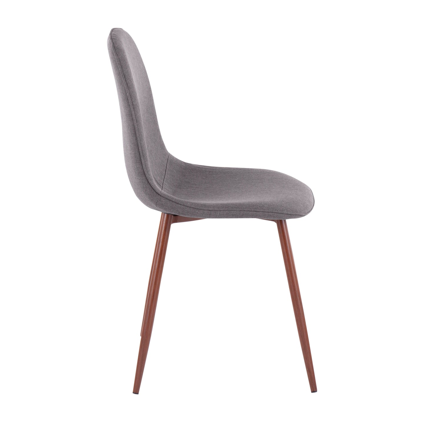 Pebble - Contemporary Chair (Set of 2) - Walnut / Charcoal