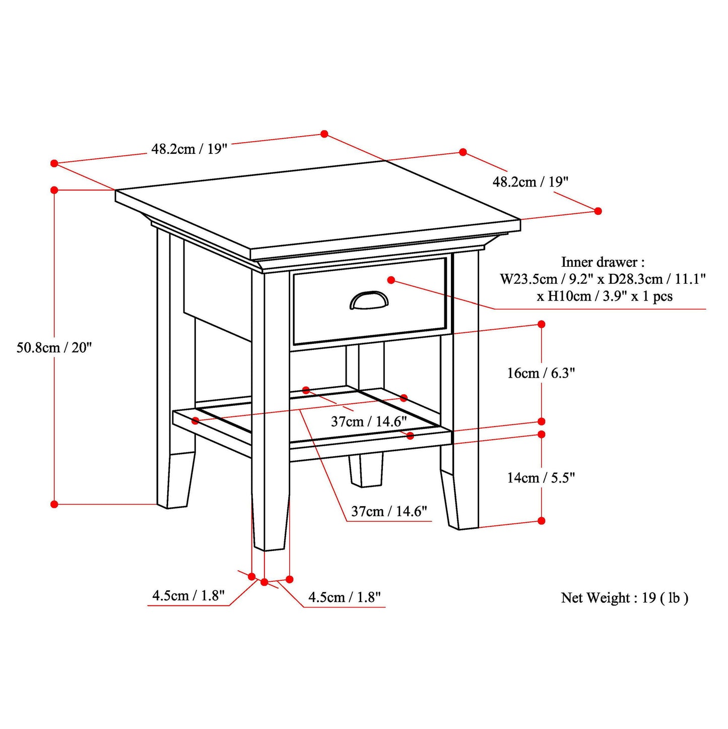 Redmond - End Table - Rustic Natural Aged Brown