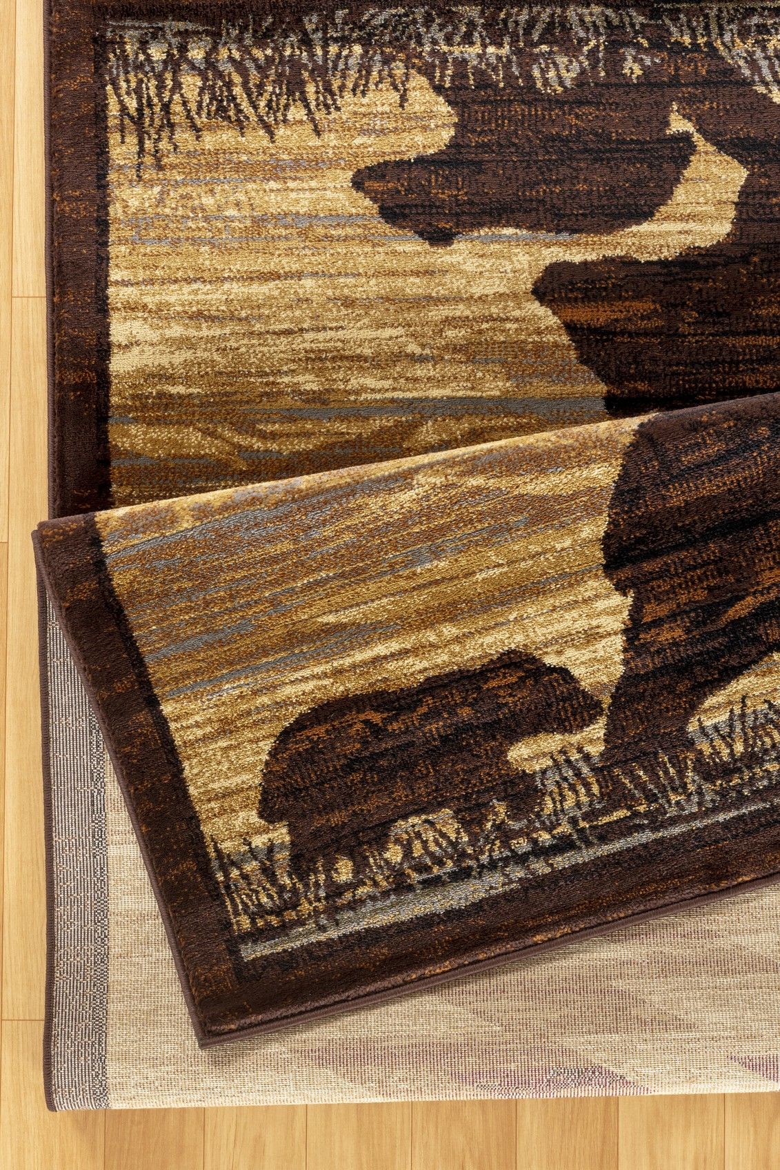 Nature's Nest - 7'10" X 10'3" Lodge Area Rug - Multi / Beige