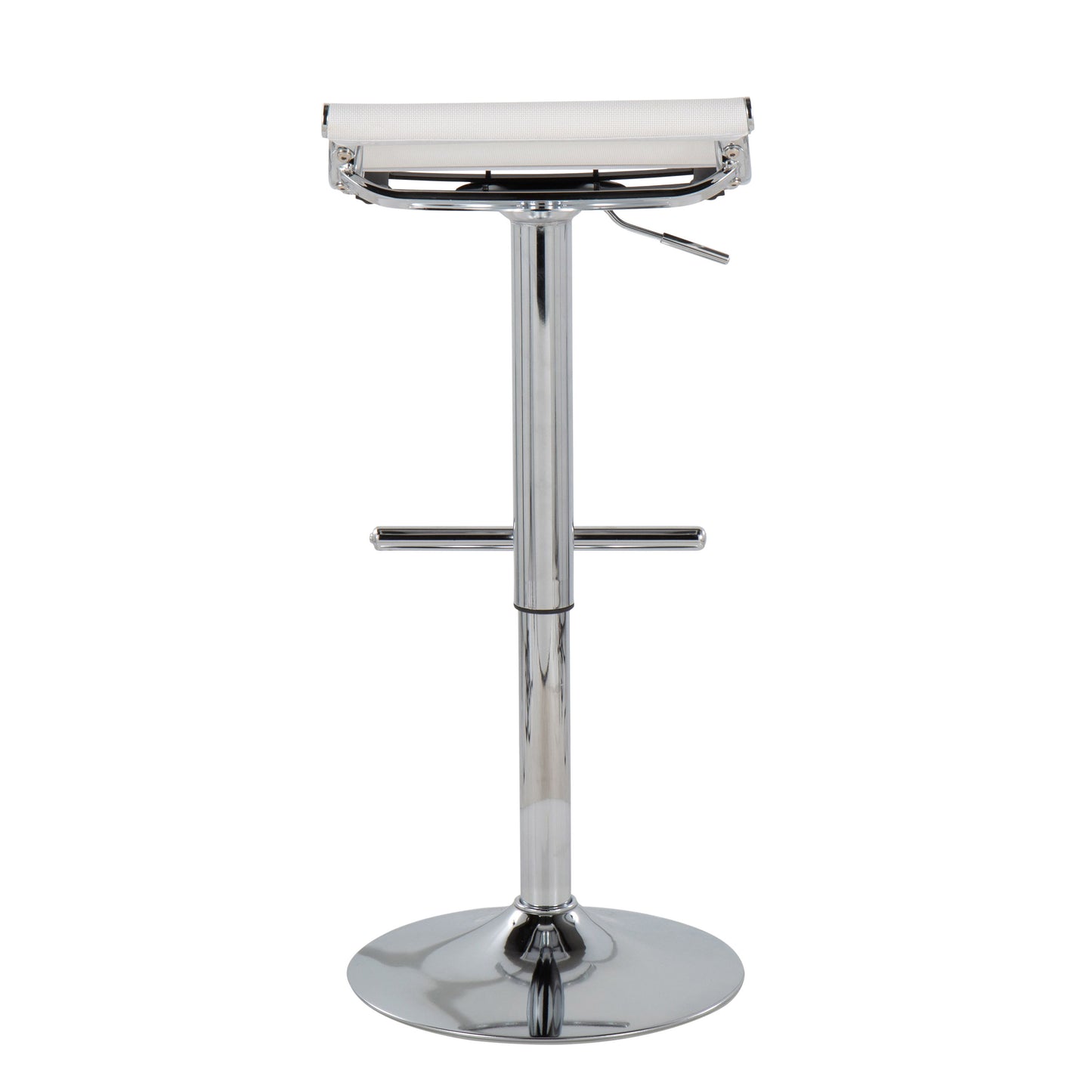 Mirage Ale - Contemporary Adjustable Bar Stool - Chrome / White Mesh