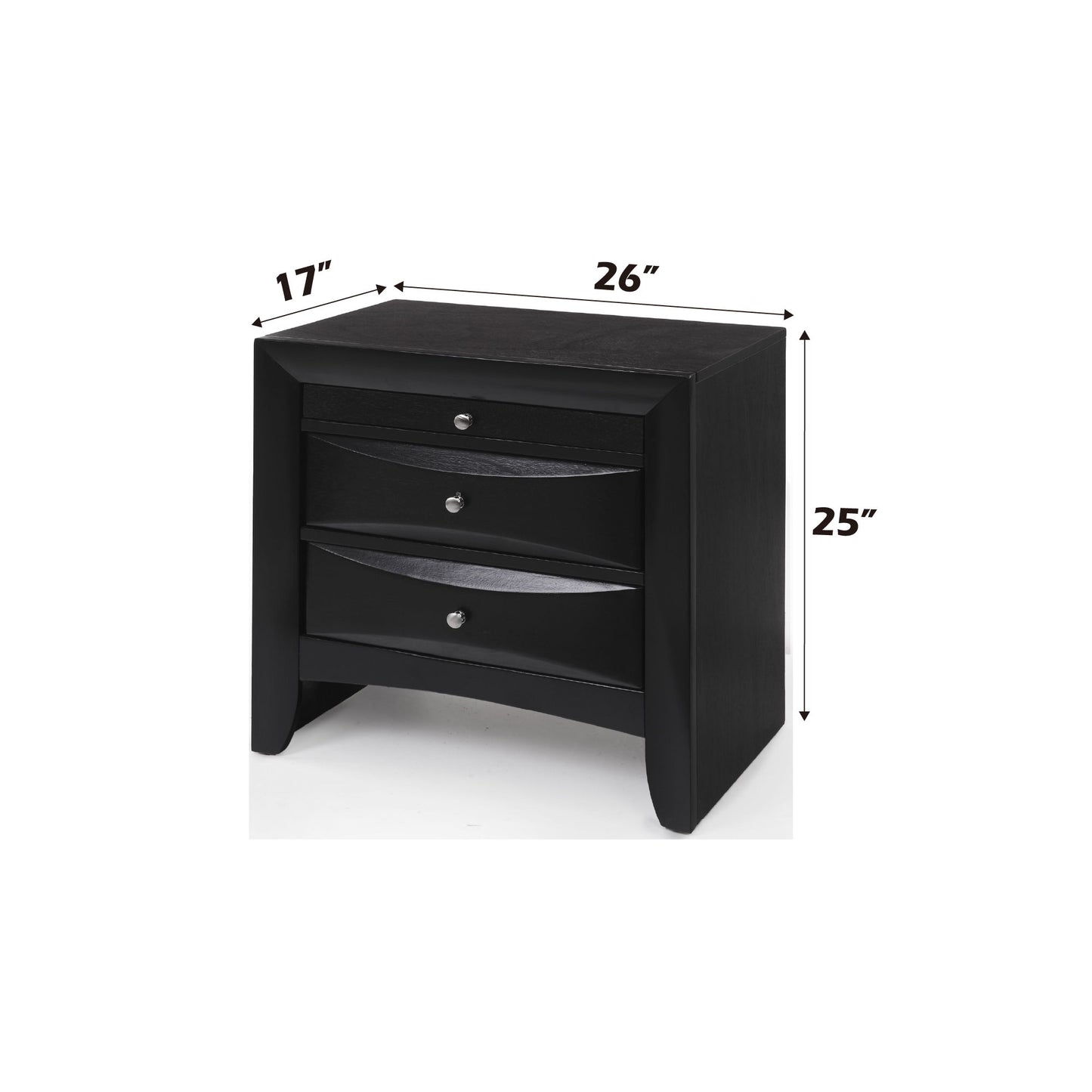Ireland - Nightstand - Black