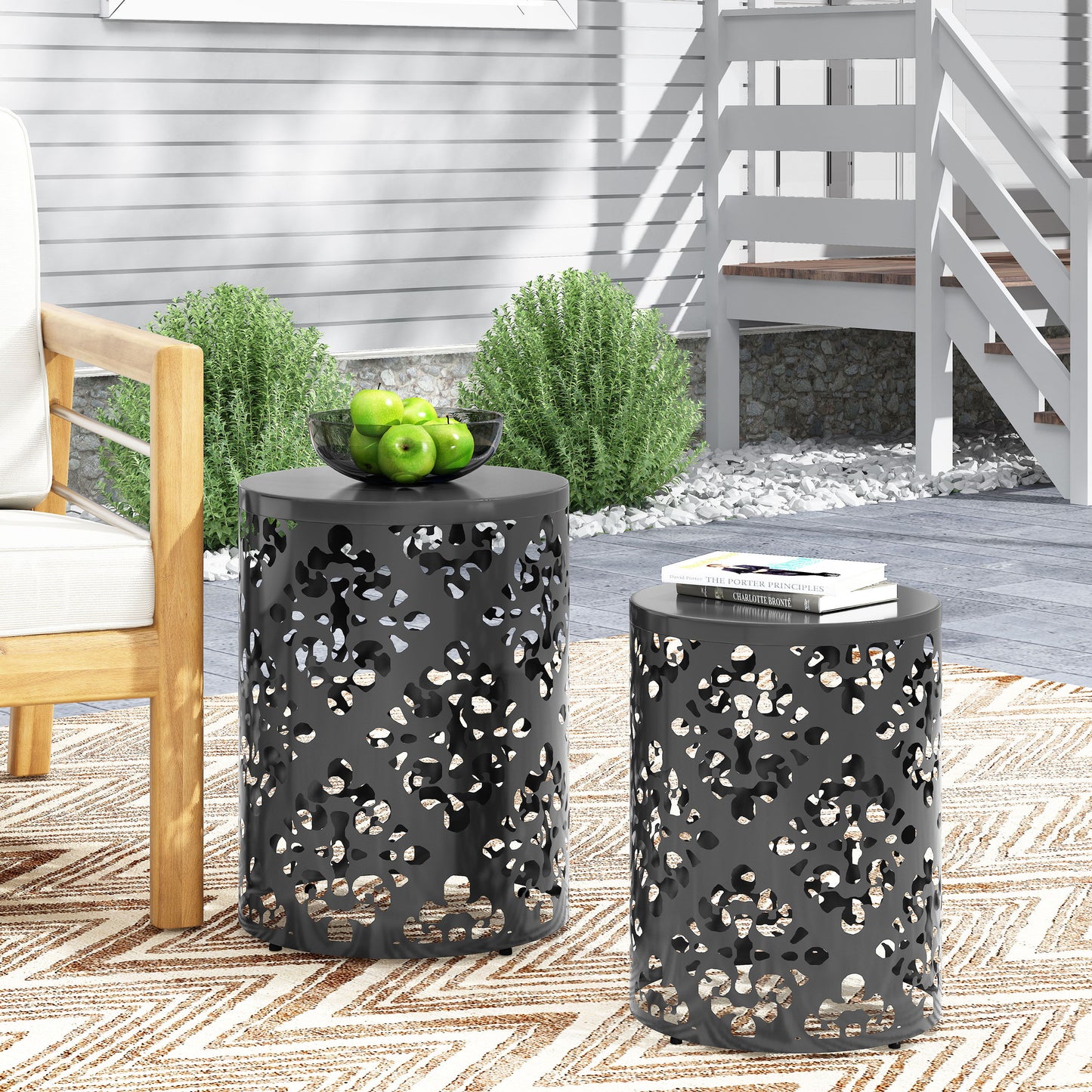 Metal (Set of 2) End Table - Black
