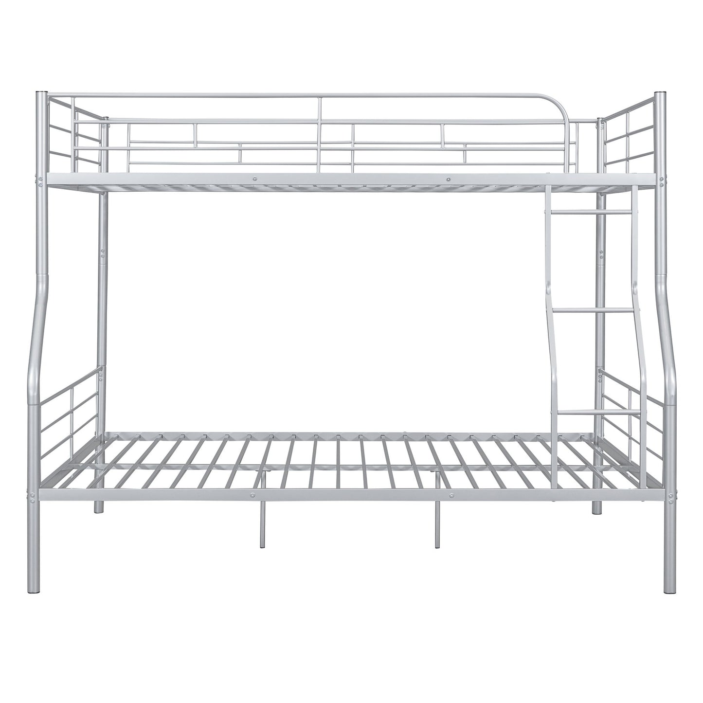 Full Long Over Queen Metal Bunk Bed - Sliver