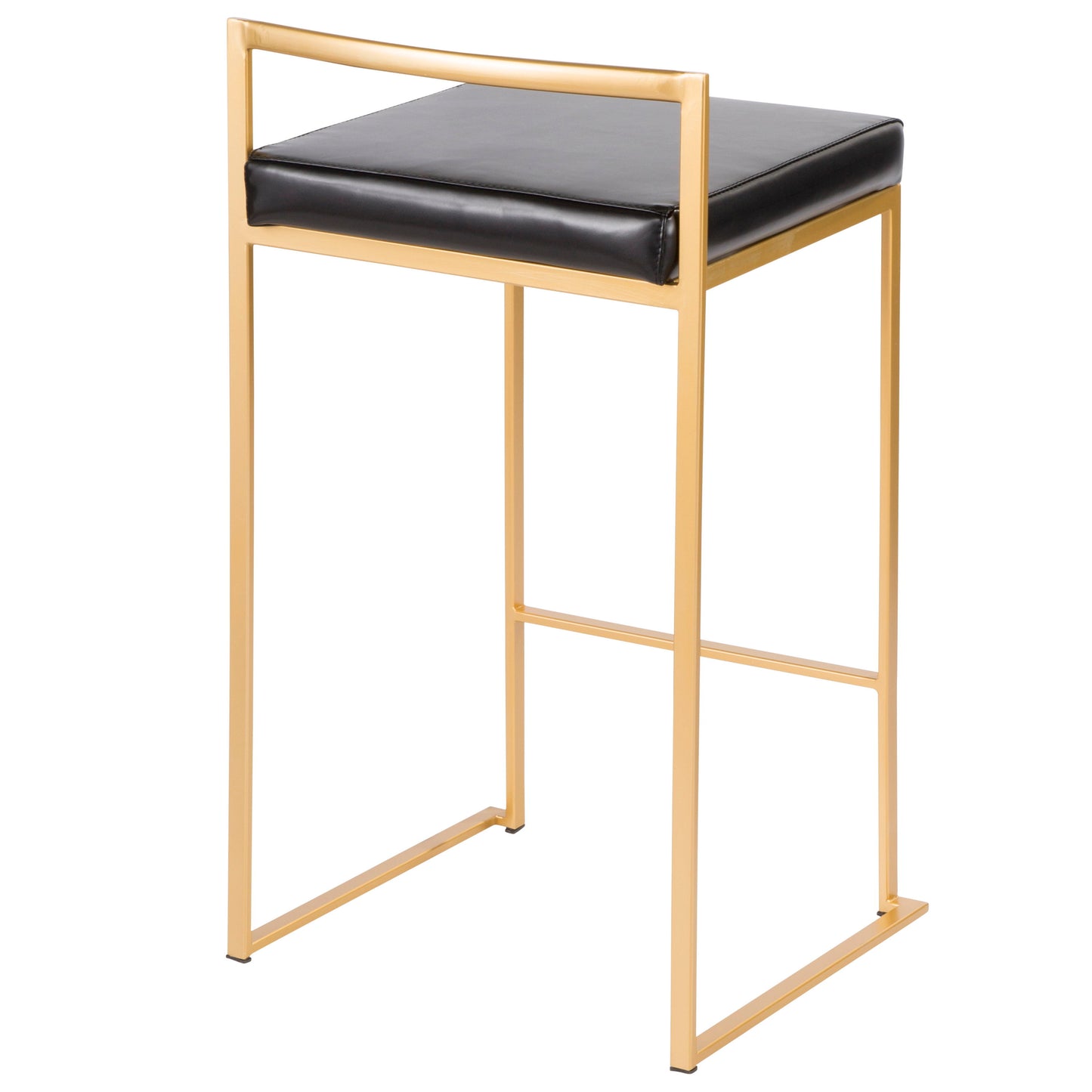 Fuji - Contemporary Counter Stool (Set of 3) - Black / Gold