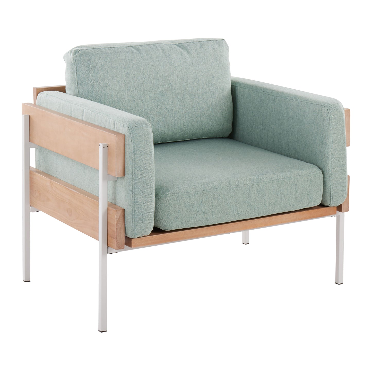 Kari - Farmhouse Chair - White / Natural / Light Green