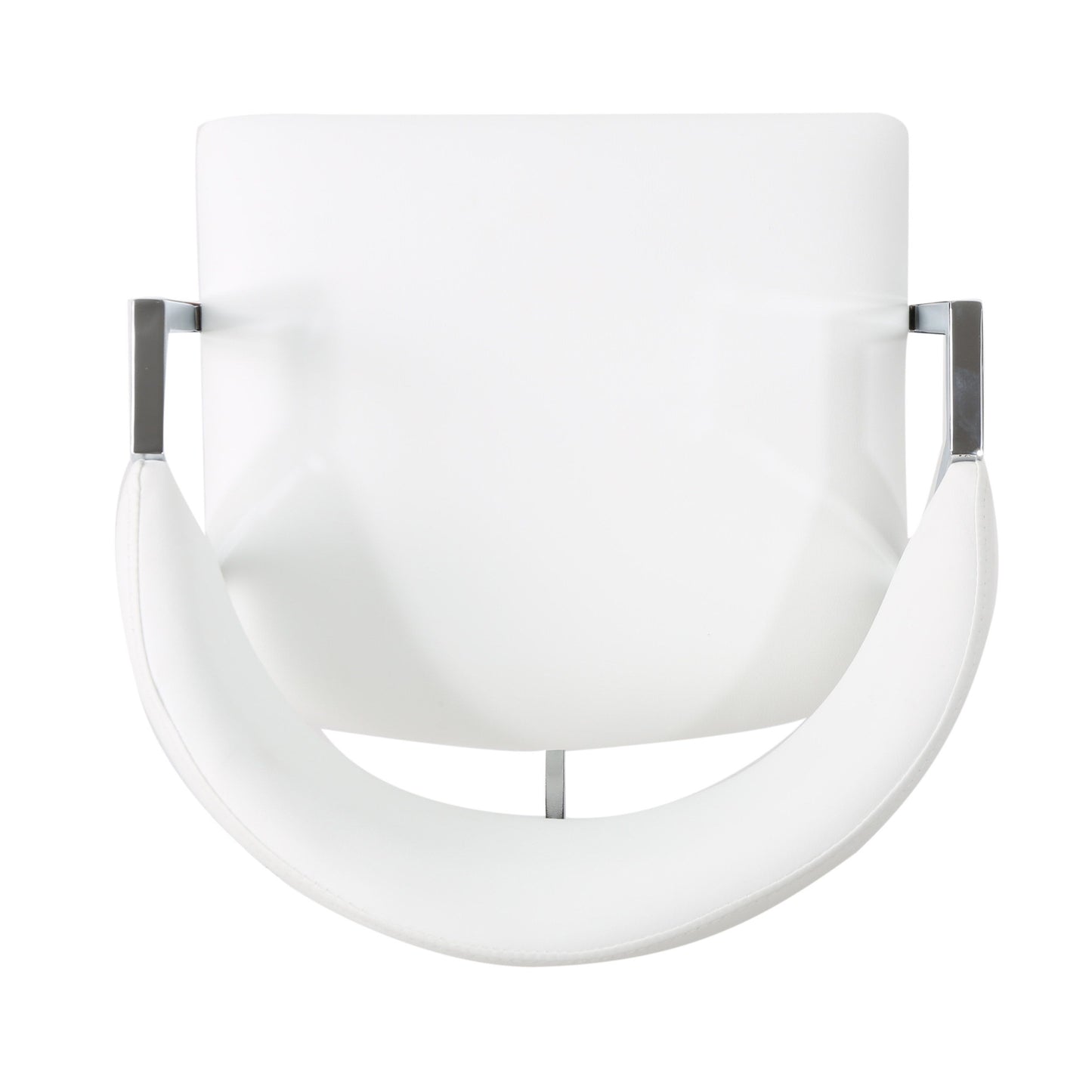 Modern Bar Stools With Low Back And Arms And Durable Metal Frame (Set of 2) - Ivory