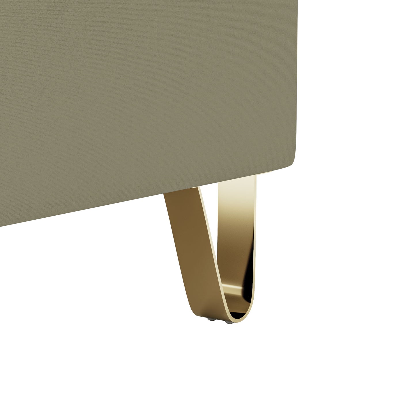 Shiny Velvet Chair With High Resilience Foam And Durable Metal Legs - Cream White