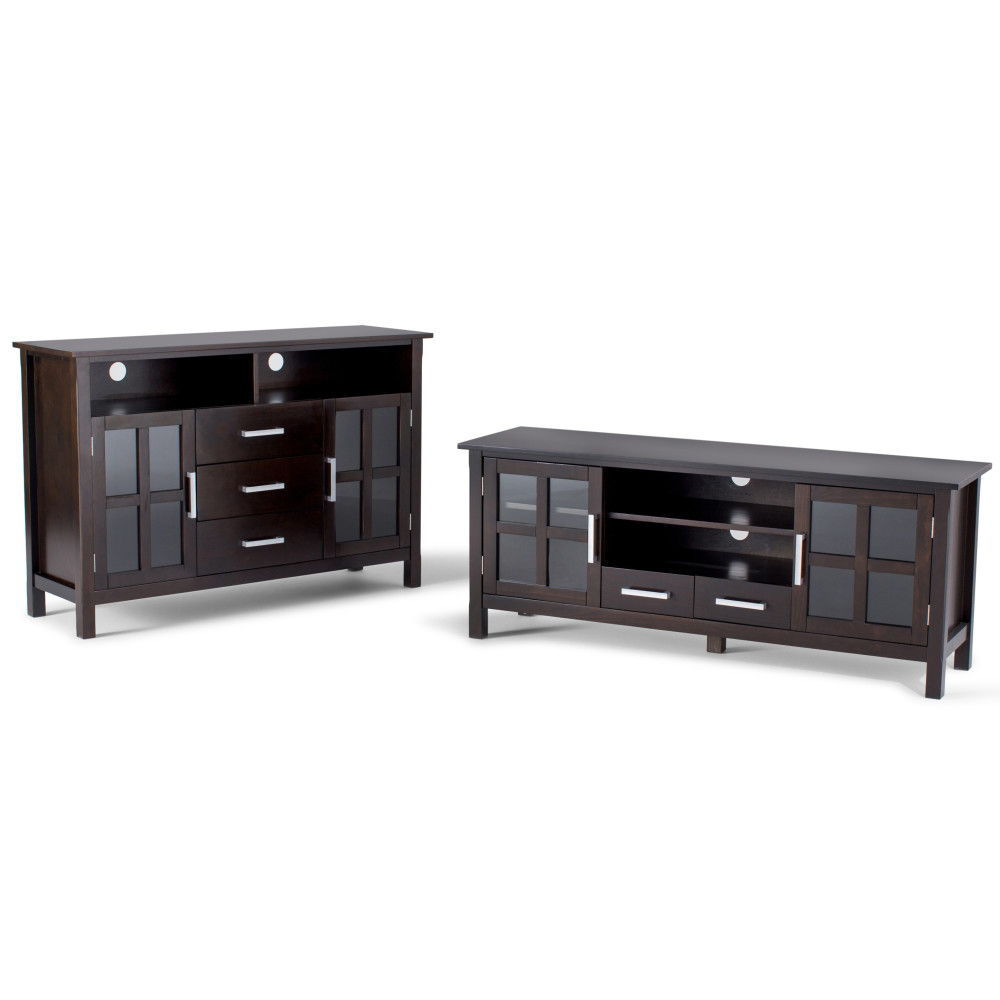 Kitchener - Tall TV Media Stand - Hickory Brown