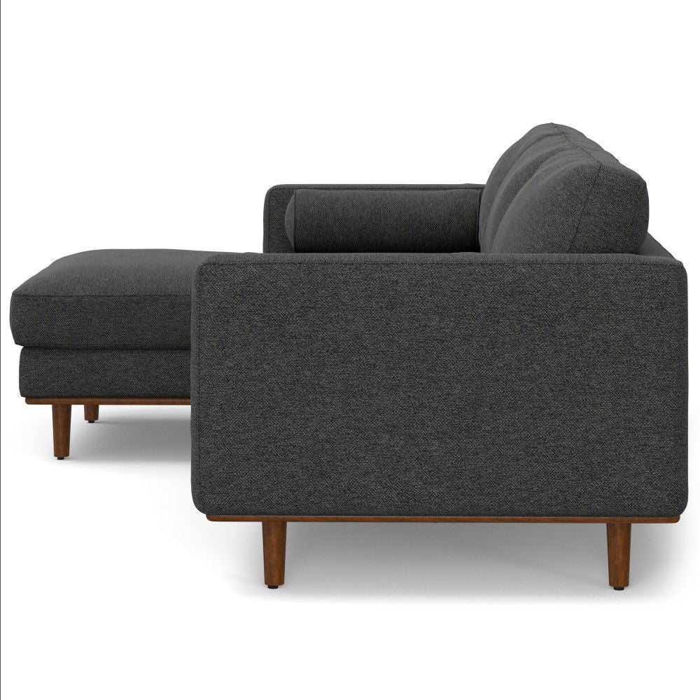 Morrison - Left Sectional Sofa - Charcoal Gray