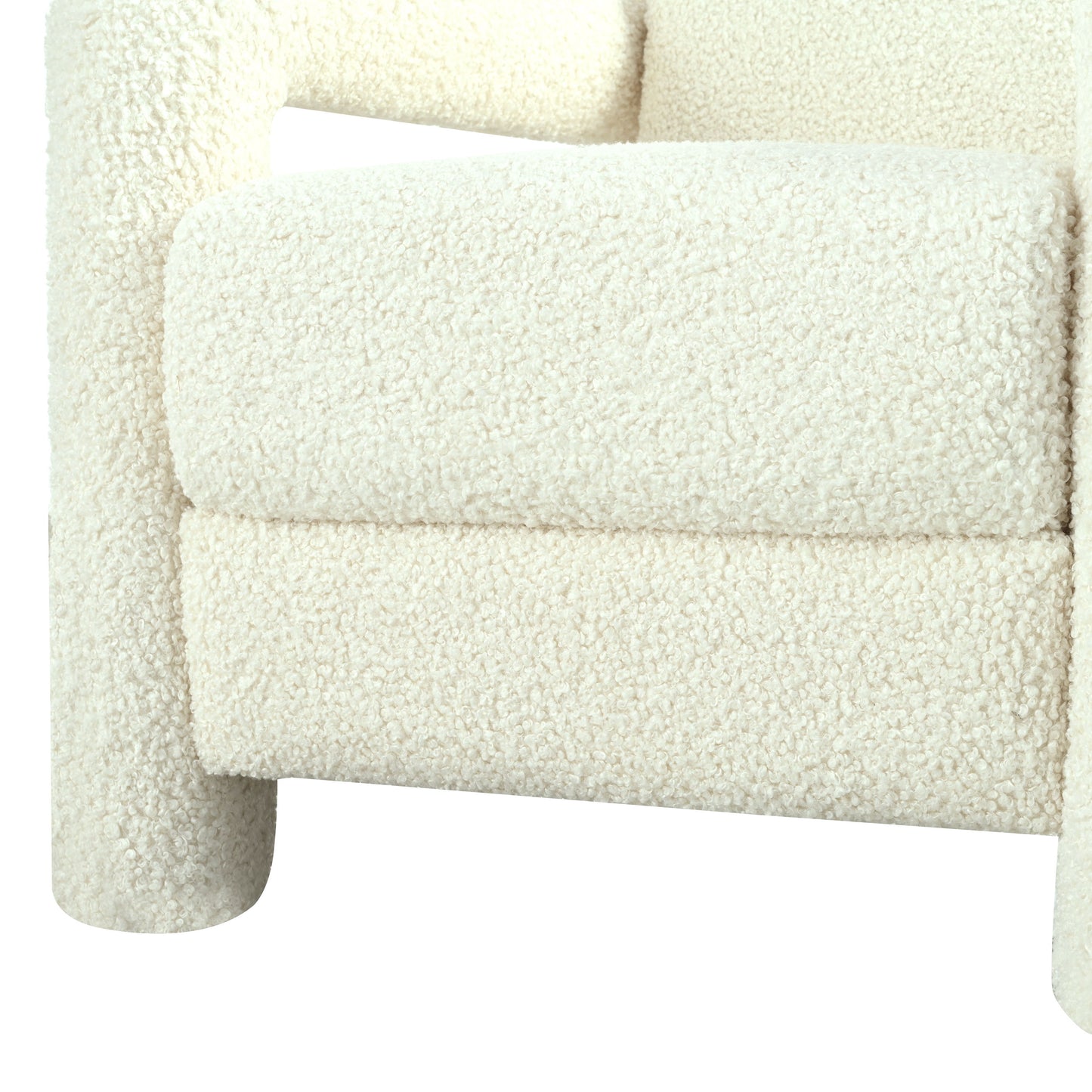 Push Back Recliner Armchair Upholstered Single Sofa With Adjustable Backrest For Living Room - Beige