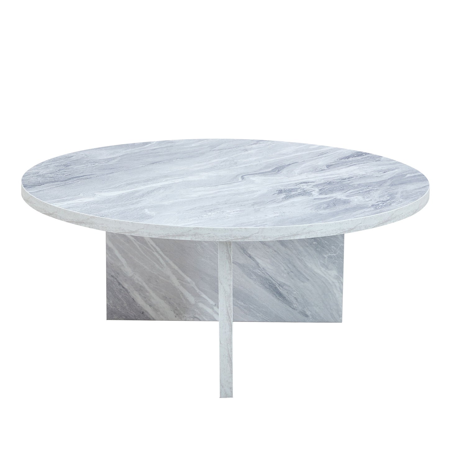 A Multi Style Decor Friendly Round Coffee Table, Featuring Modern Minimalism And Nordic Flair - White