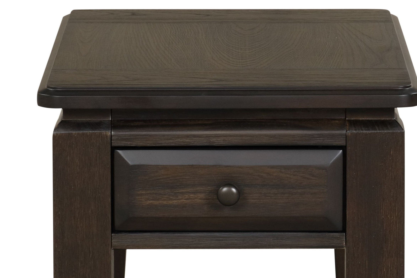 Traditional Chairside Table With Storage - Mahogany