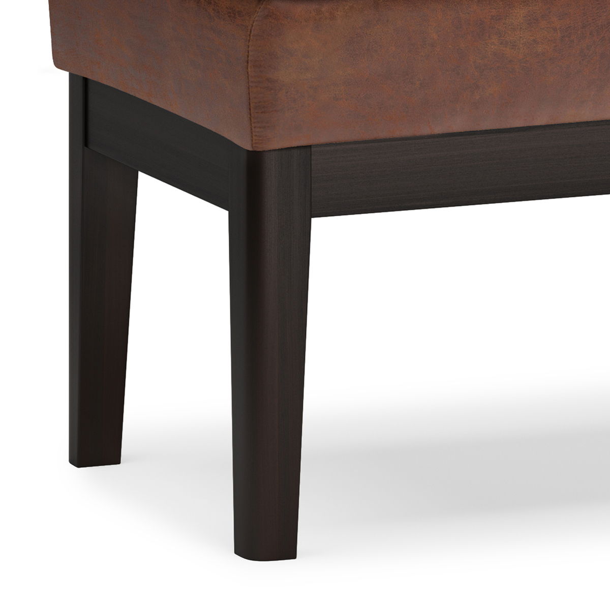 Carlson - Ottoman Bench - Distressed Saddle Brown