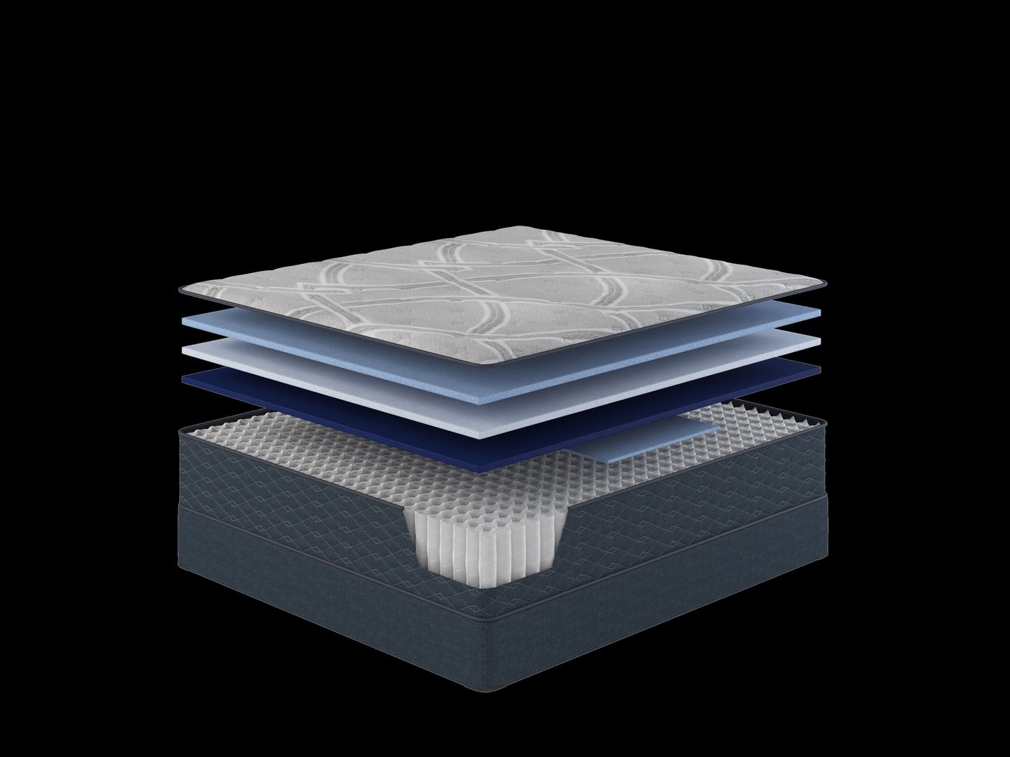 Full Plush Mattress ComfortCare Hybrid CosmoRest - Gray Mix