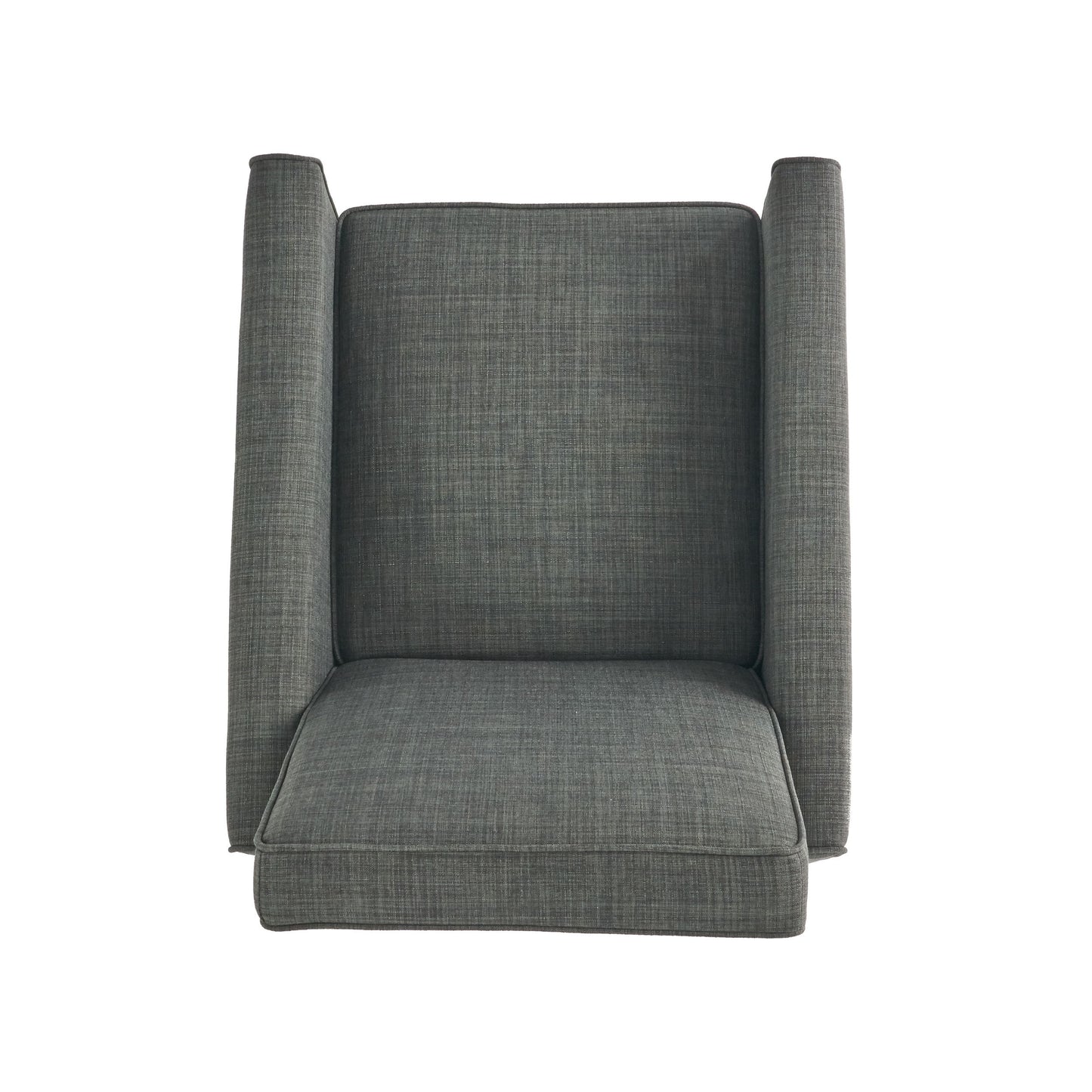 Linen Push Back Chair For Elegant Home - Dark Gray