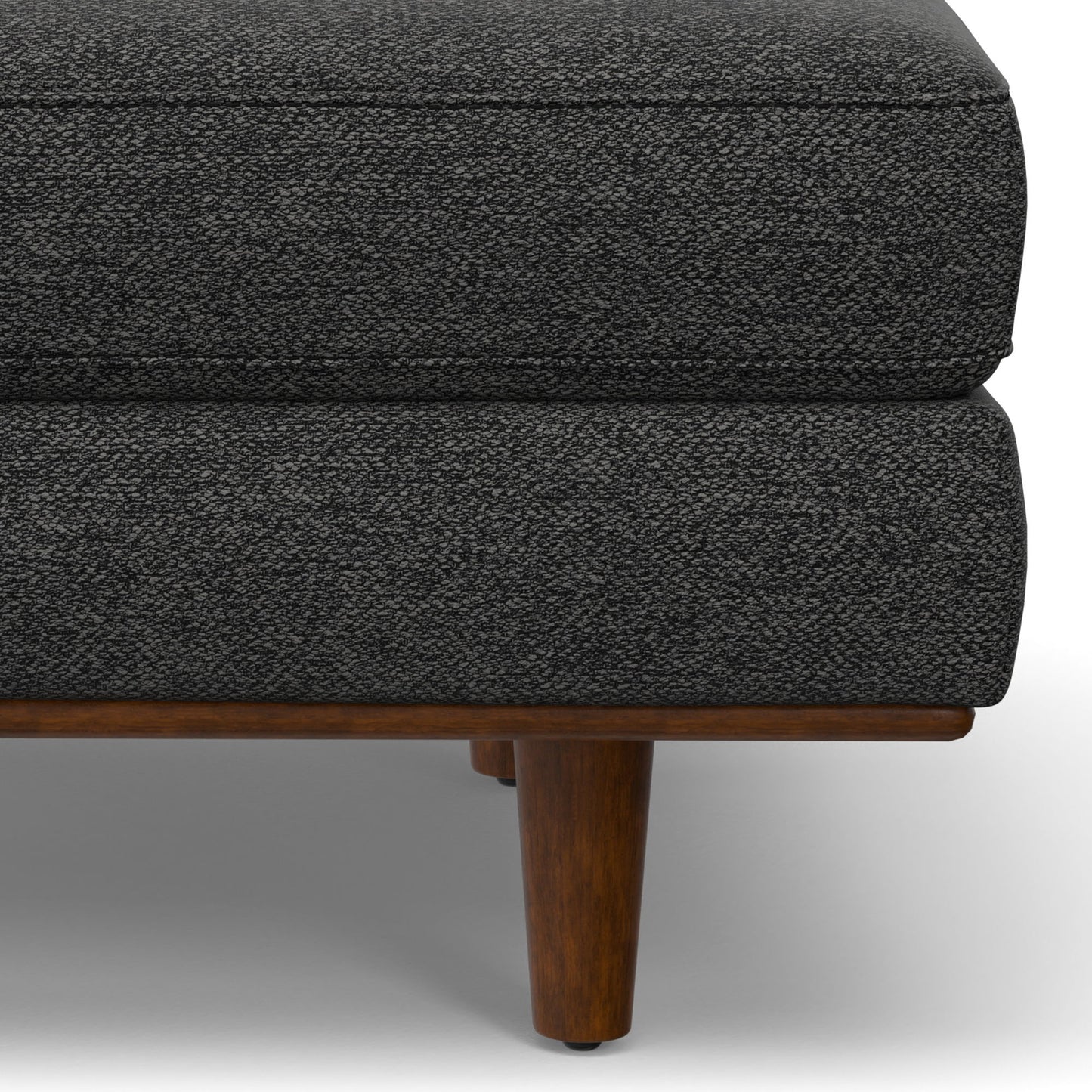Morrison - Large Rectangular Ottoman - Charcoal Gray