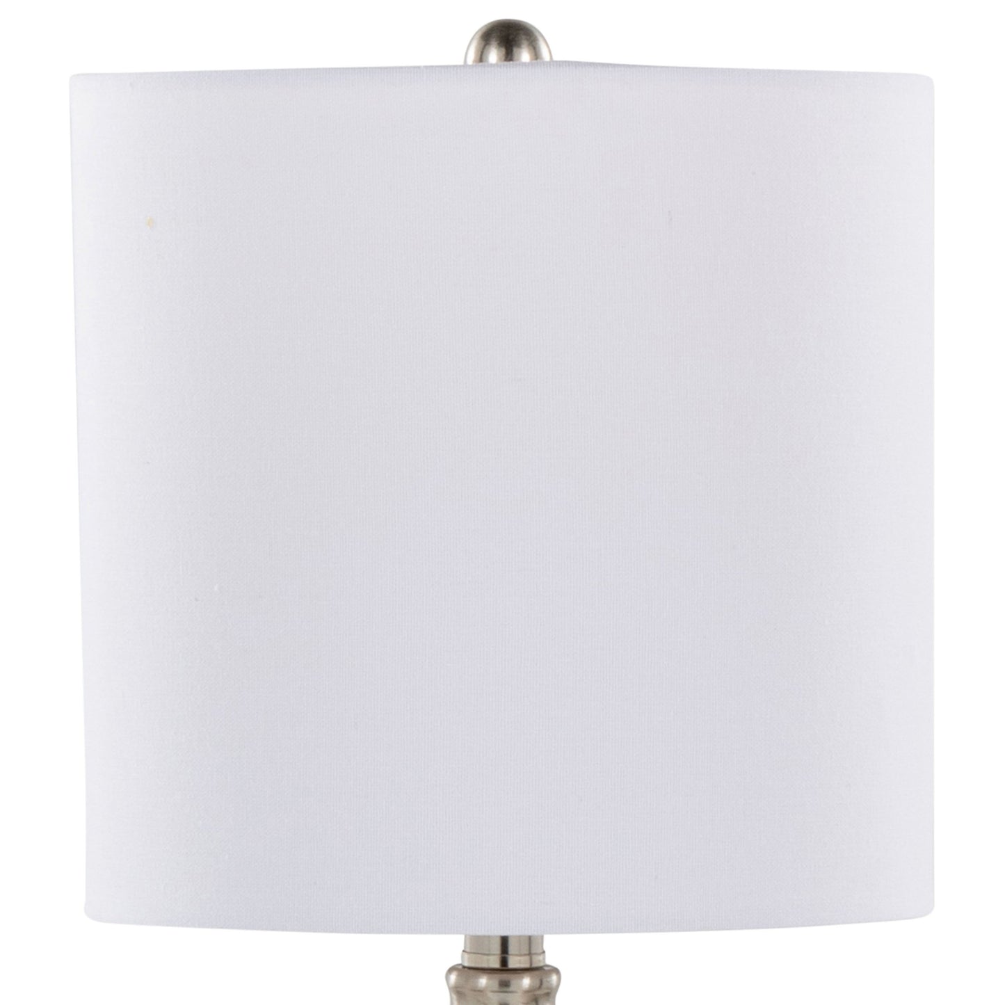 Belle - Contemporary Lamp (Set of 2) - Clear Sapphire Blue / Nickel / White