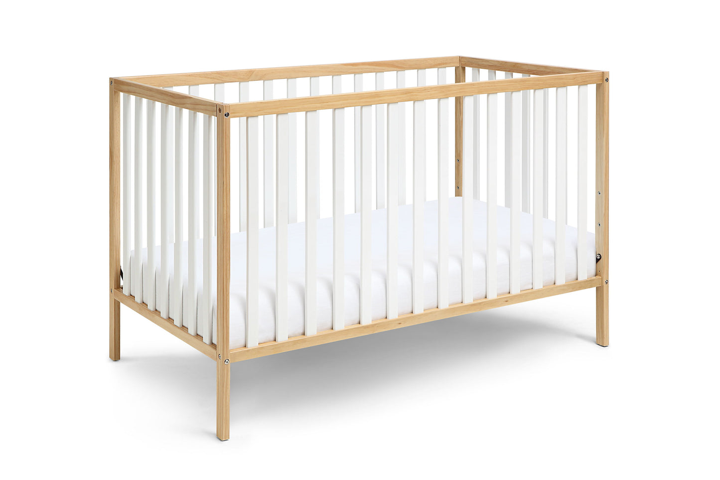 Deux - Remi 3 In 1 Convertible Island Crib - Natural / White
